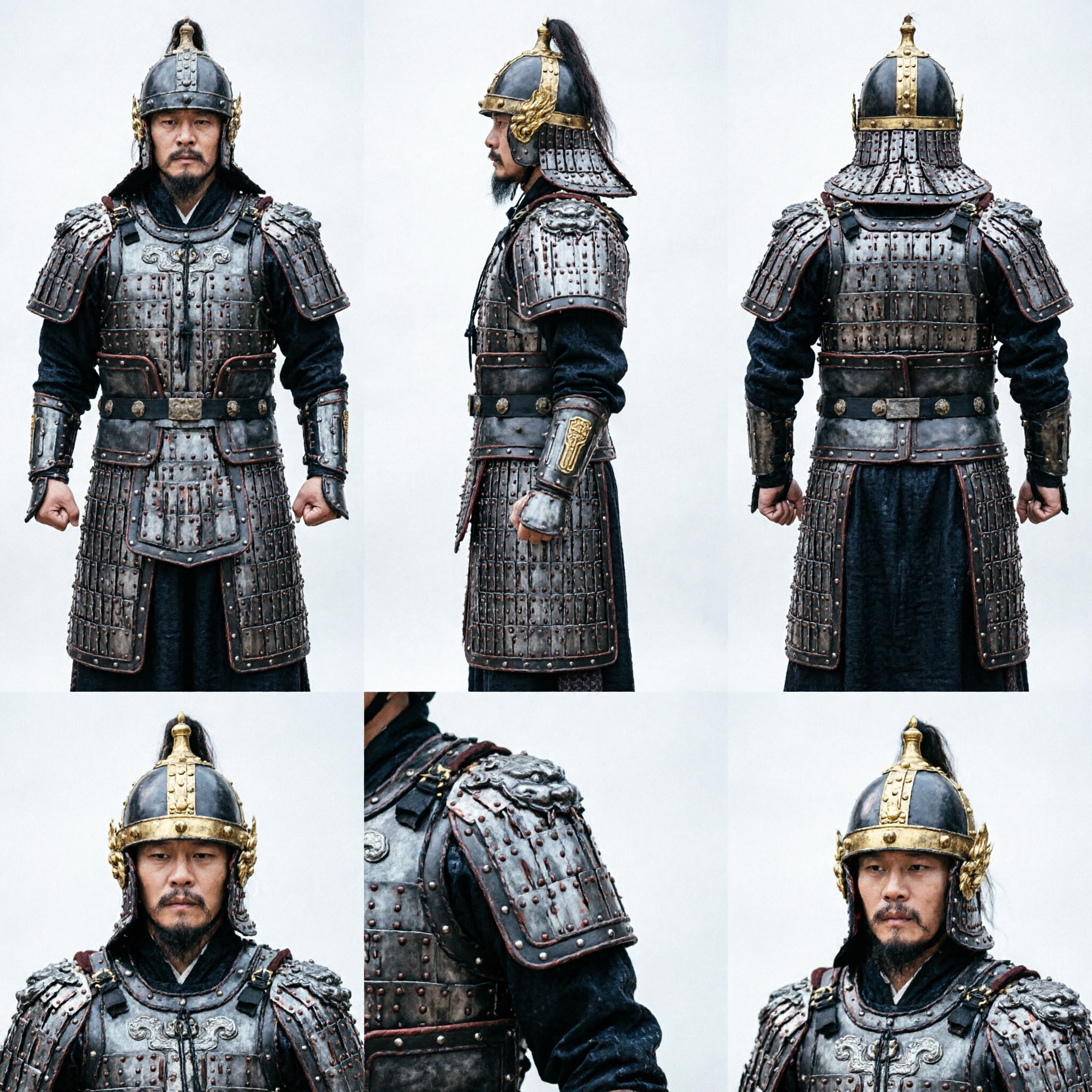 Traje de Armadura do General Zhang Fei dos Três Reinos para Homens, Traje de Guerreiro Antigo Chinês para Cosplay e Performance no Palco - Asian Costume
