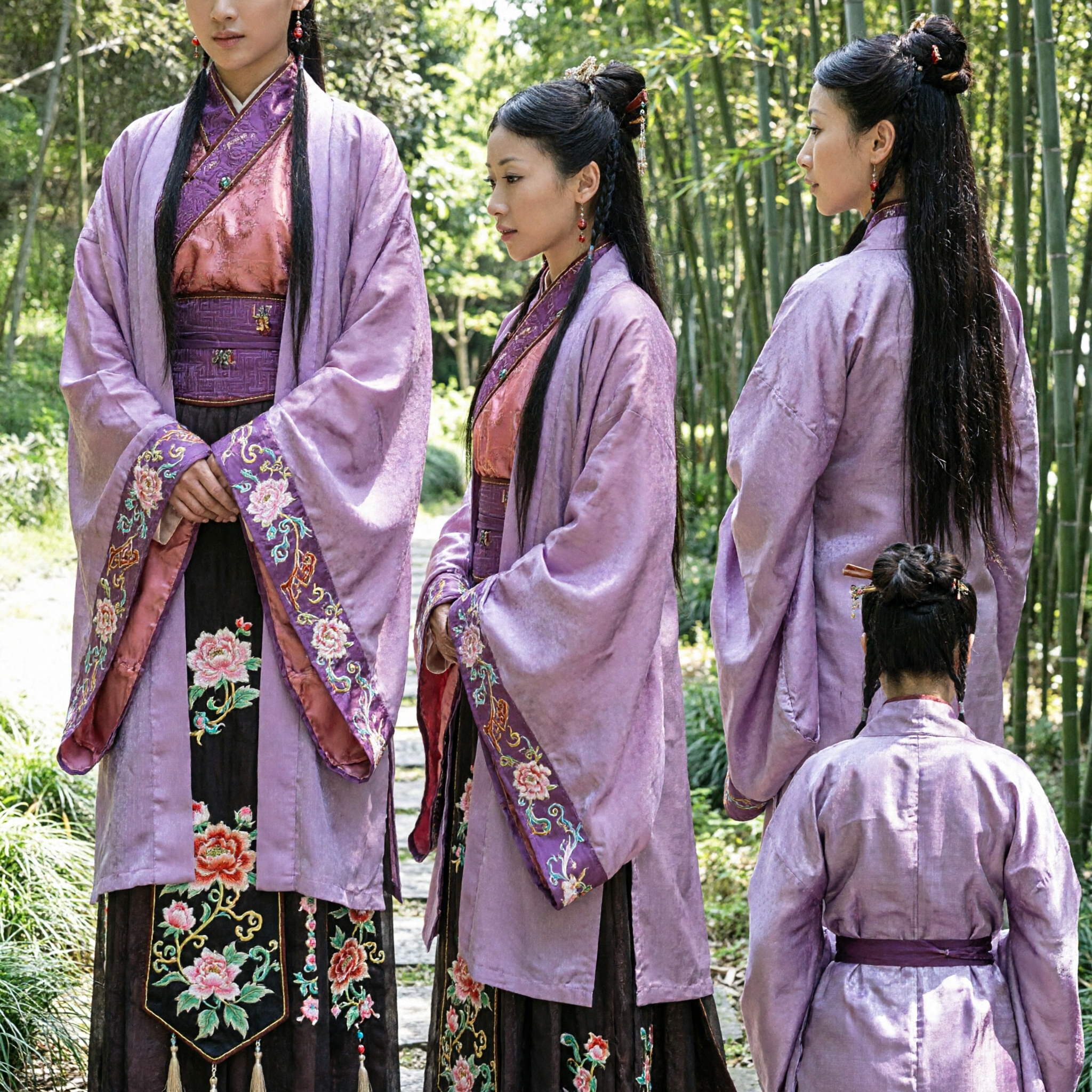 Robe Hanfu Traditionnelle Chinoise Pourpre, Costume Ancien pour Femmes pour Cosplay et Performance de Drama Historique - Asian Costume