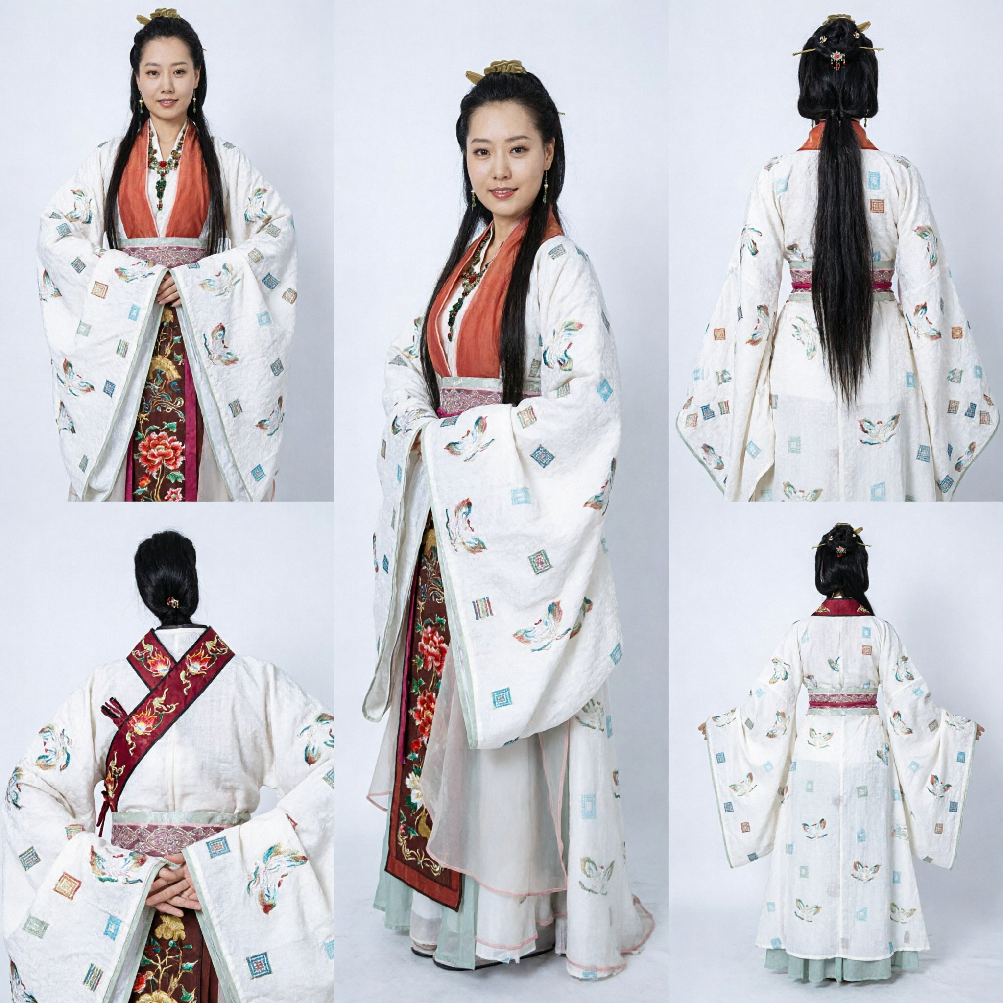 Elegantes Antikes Chinesisches Hanfu Kostüm Traditionelles Hofdame Kleid für Damen Historisches Cosplay Auftritt - Asian Costume