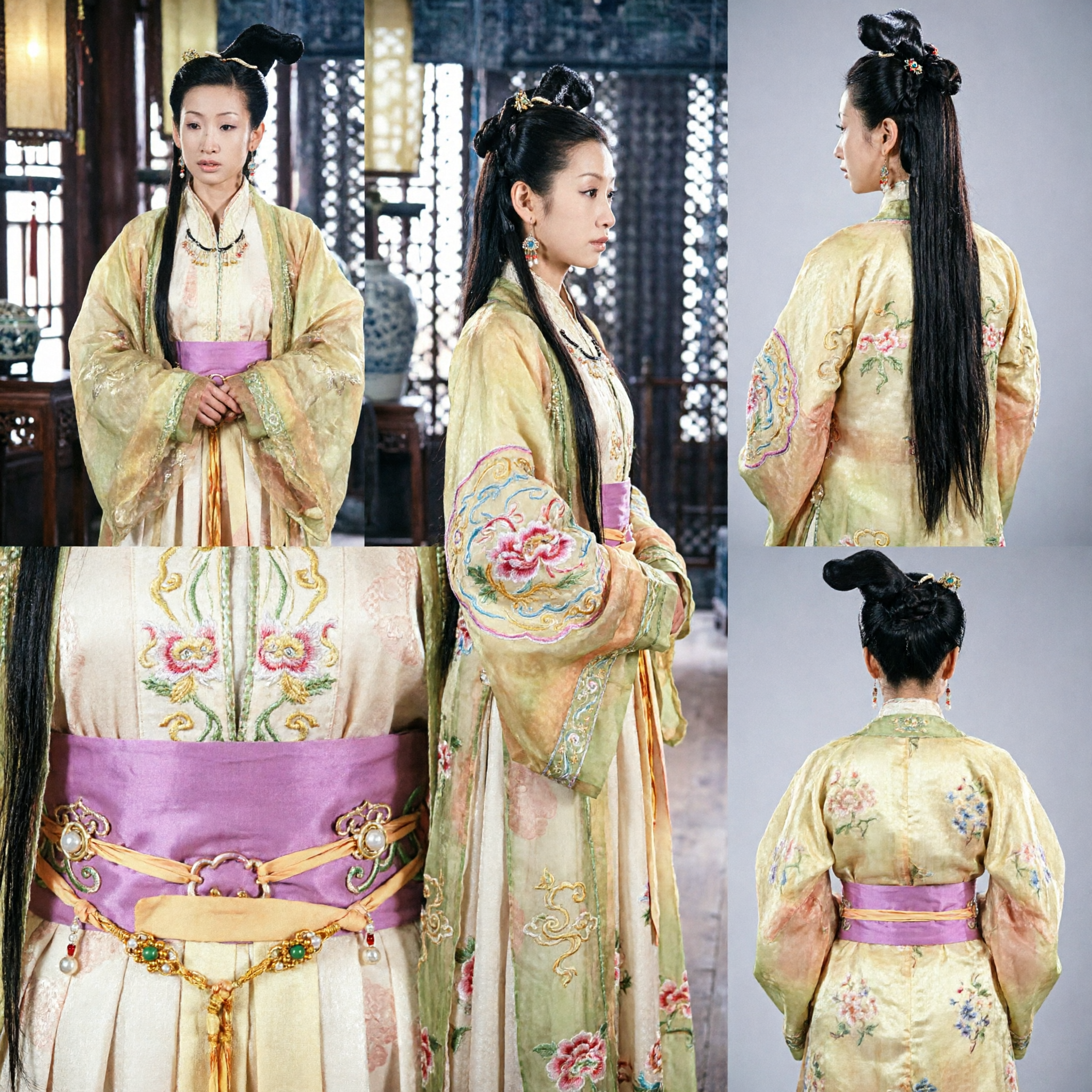Antikes chinesisches Hanfu-Kostüm für Frauen Gelbes traditionelles Kleid Historisches Drama Cosplay Han-Dynastie Stil - Asian Costume