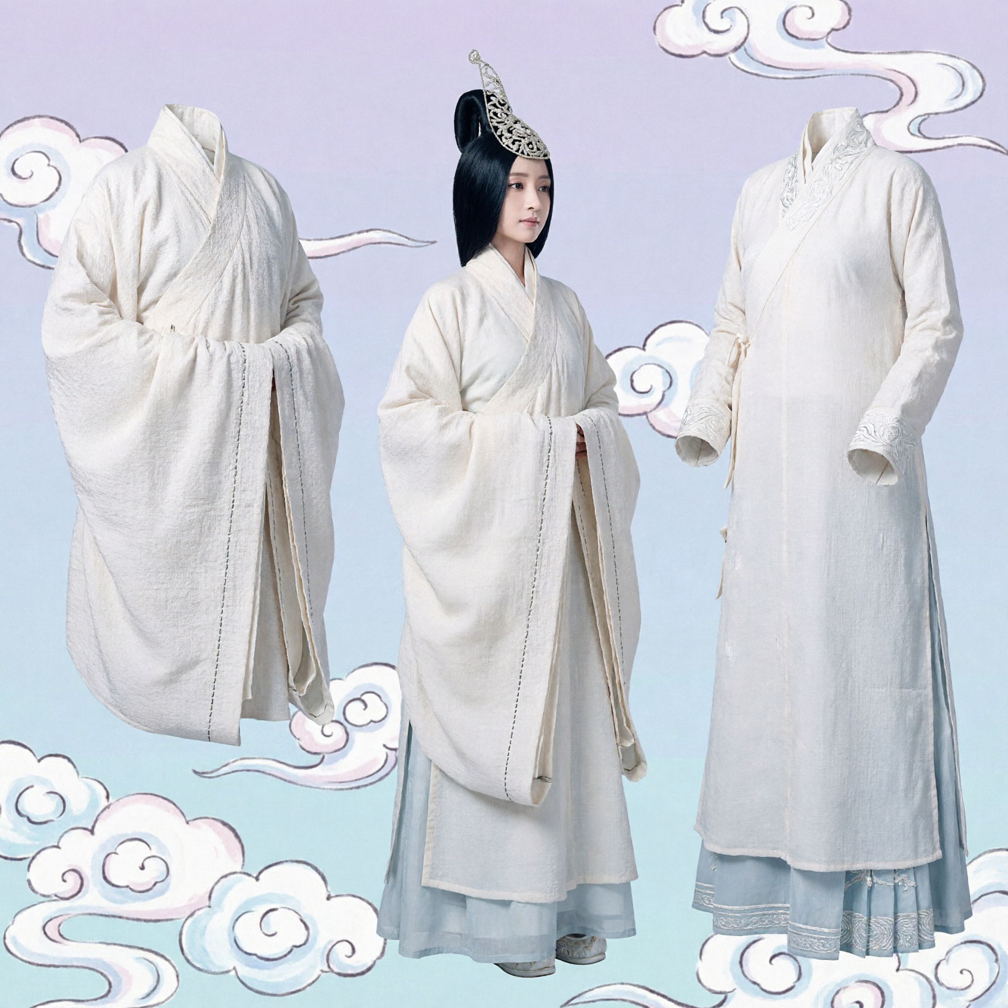 Robe Hanfu blanche chinoise ancienne traditionnelle, costume de fée élégant pour spectacle de cosplay historique féminin - Asian Costume