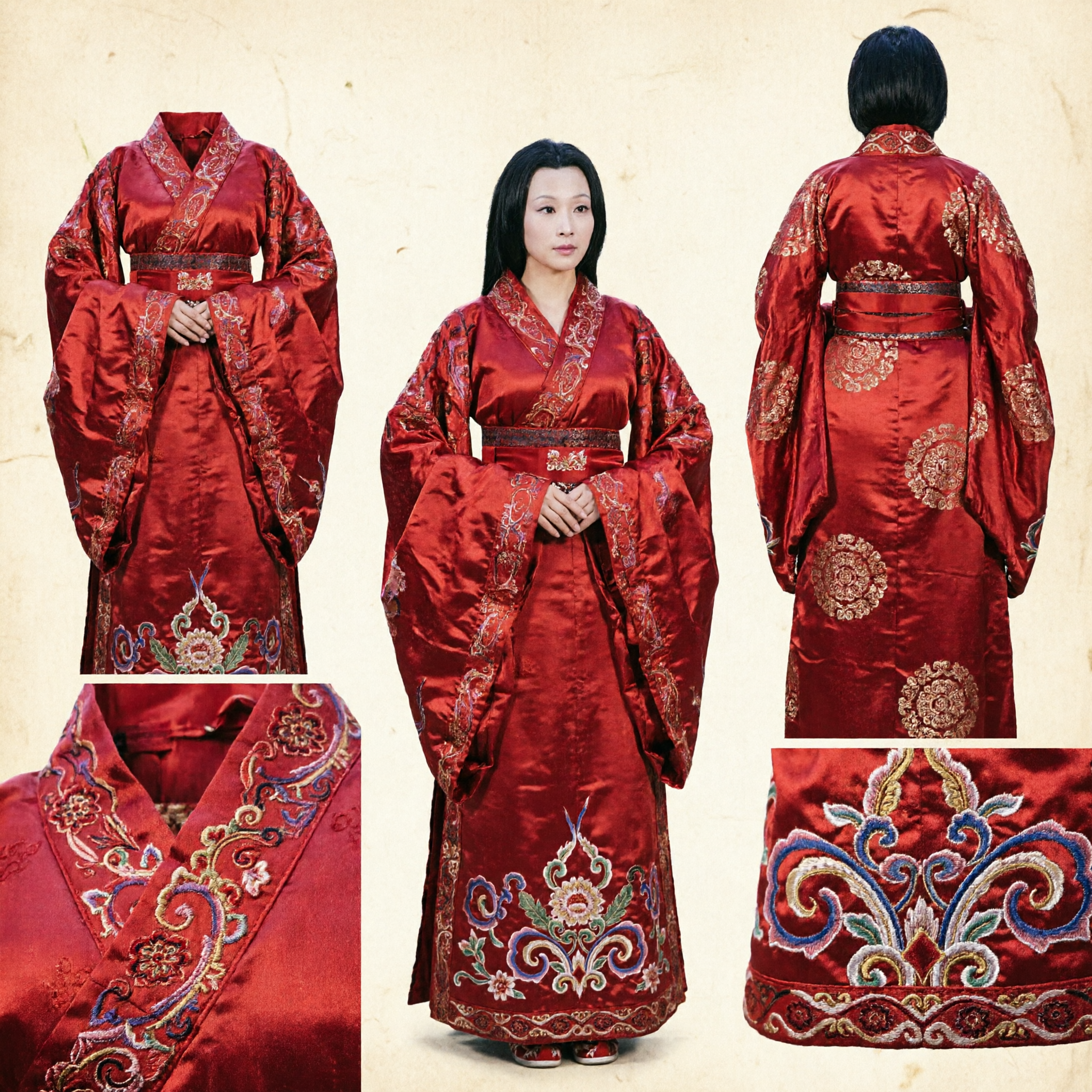 Traje Hanfu Rojo Chino Antiguo para Mujeres Vestido Tradicional de Dama del Palacio Atuendo de Cosplay Histórico - Asian Costume