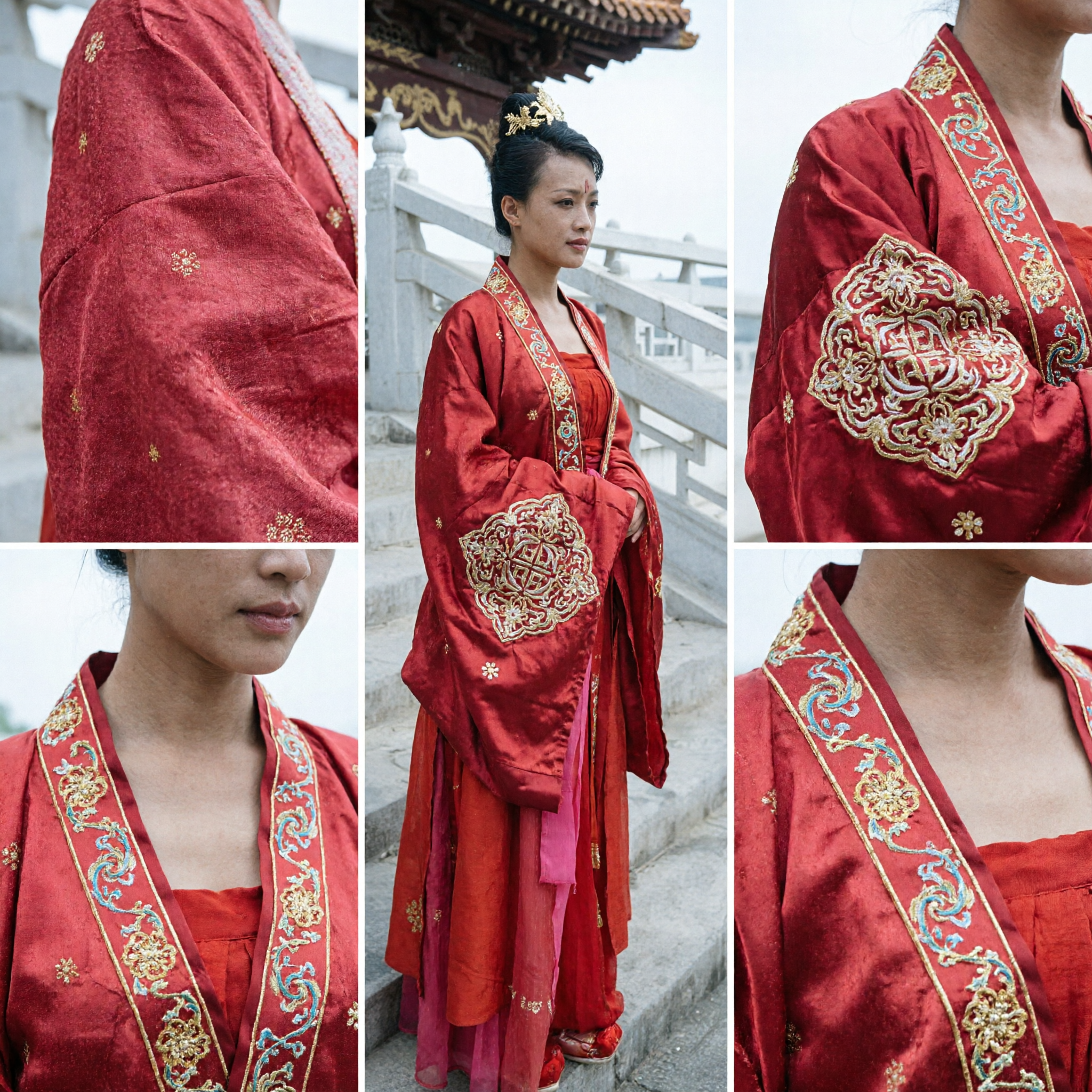 Costume de princesse ancienne rouge Hanfu traditionnel chinois pour femmes Robe historique style dynastie Tang pour Cosplay - Asian Costume