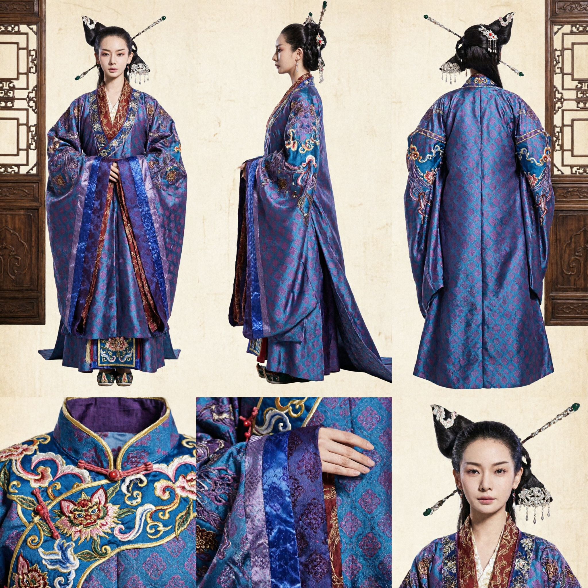 Traditionelles lila Hanfu-Kostüm für Frauen, edles Kaiserinnen-Gewand, historisches Drama-Cosplay-Kleid - Asian Costume