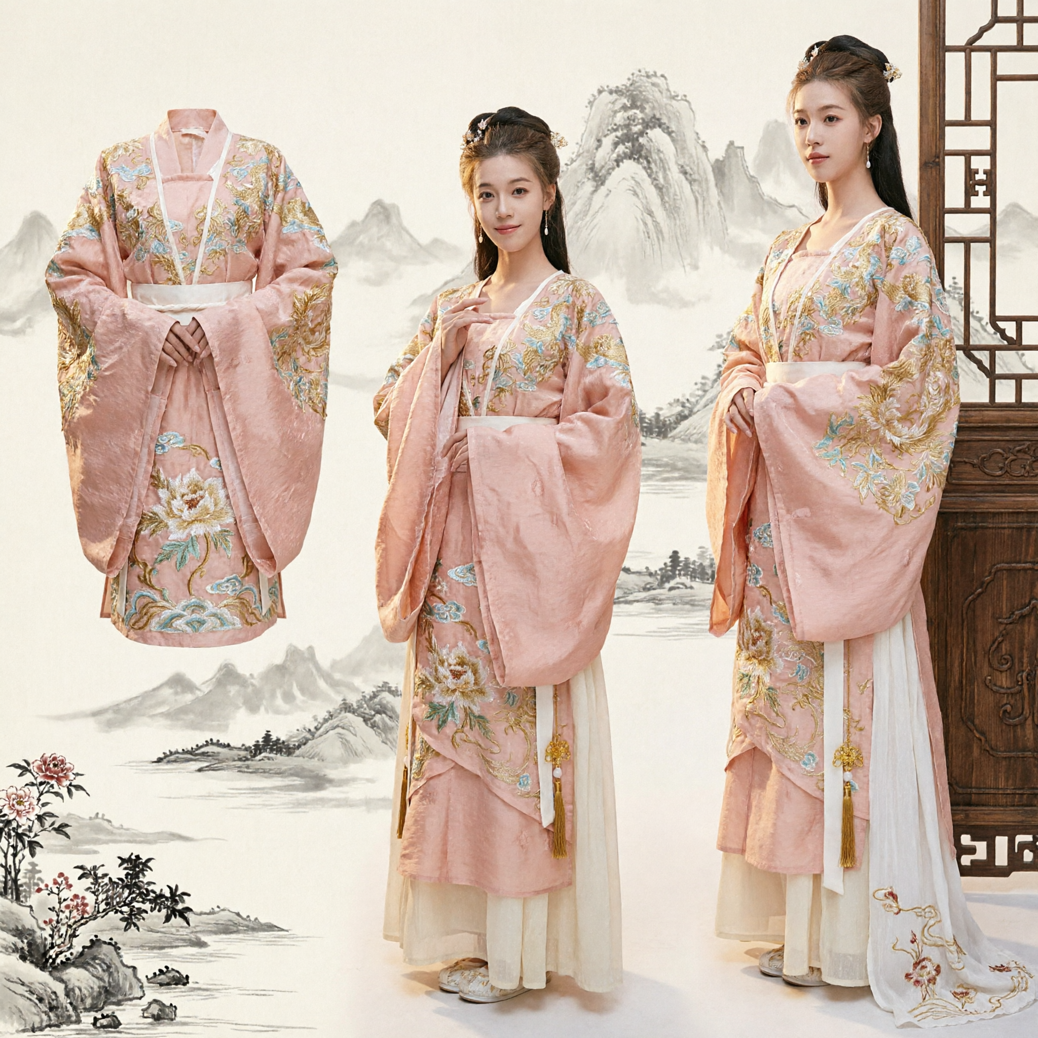 우아한 중국 전통 한푸 당나라 의상 고대 선녀 공주 드레스 여성 사진 촬영용 - Asian Costume