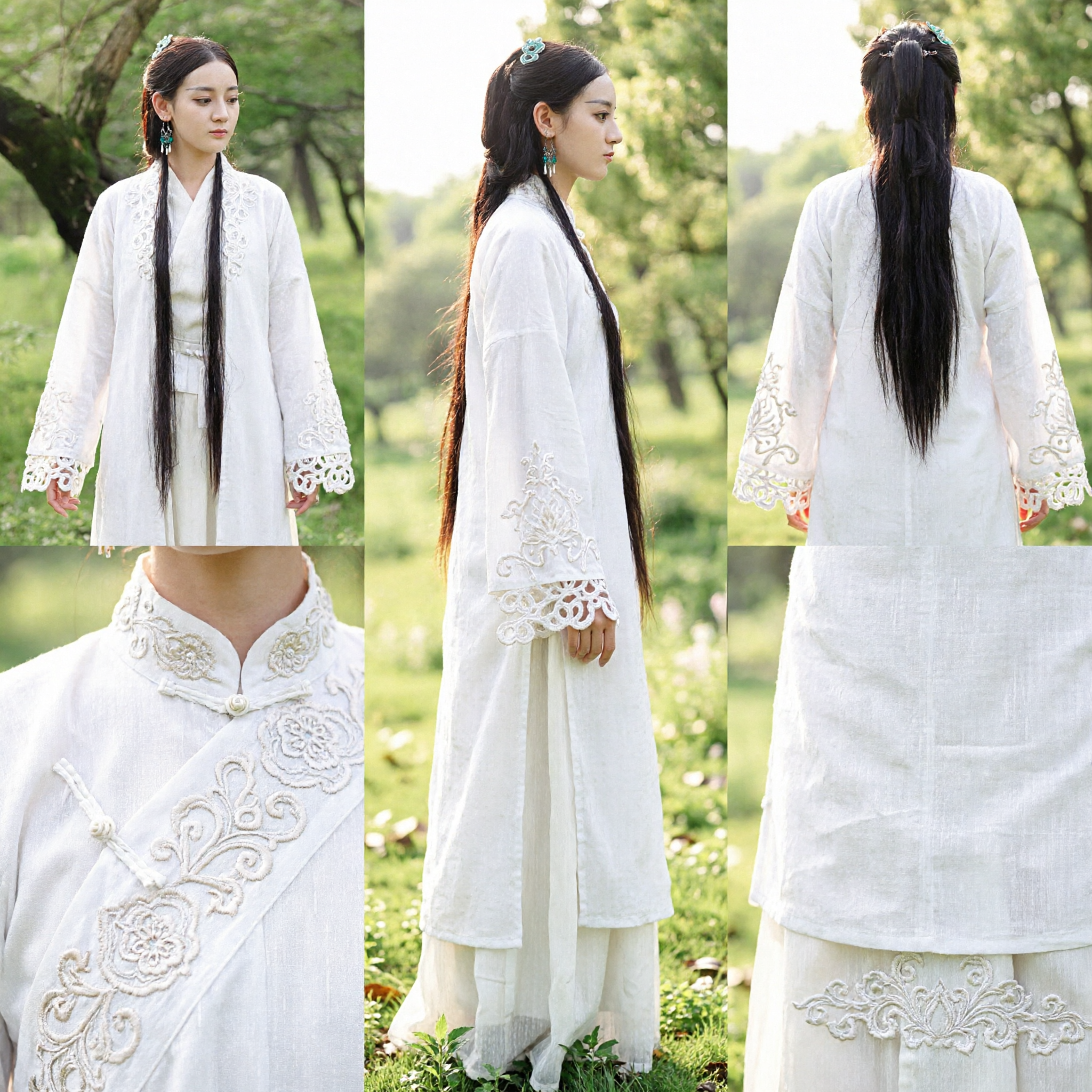 Elegante Abito da Fata Hanfu Tradizionale Cinese Bianco Costume in Stile Antico per Donne Cosplay - Asian Costume
