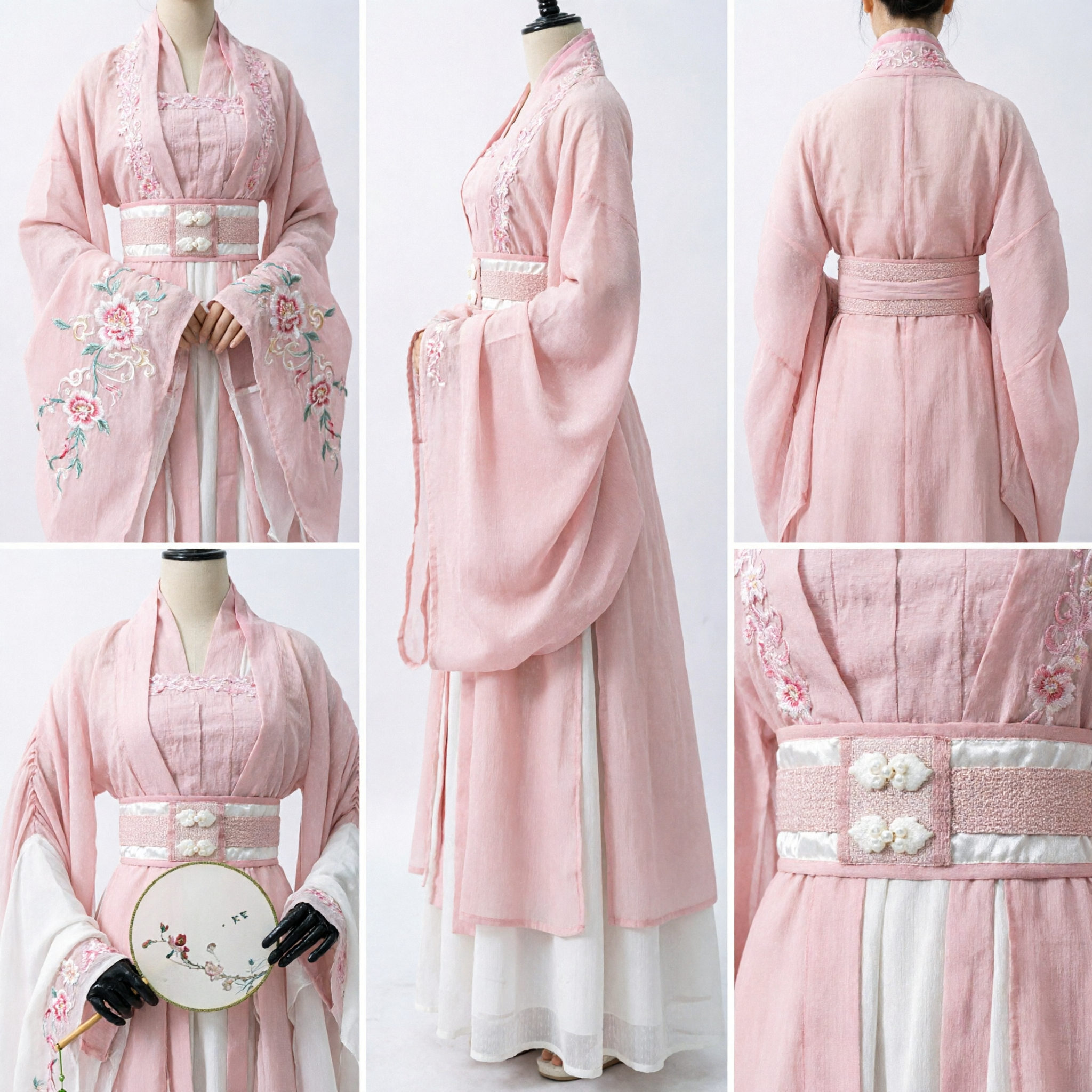 Różowa tradycyjna chińska suknia Hanfu dla kobiet, starożytny strój wróżki do cosplayu i wydarzeń kulturalnych - Asian Costume