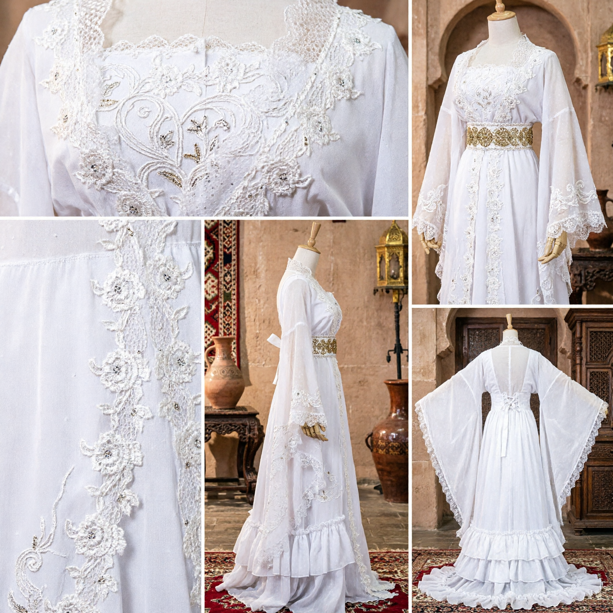 Elegante Hanfu Bianco Costume Tradizionale Cinese per Donne Vestito da Fata Antico Abbigliamento per Cosplay Spettacolo - Asian Costume