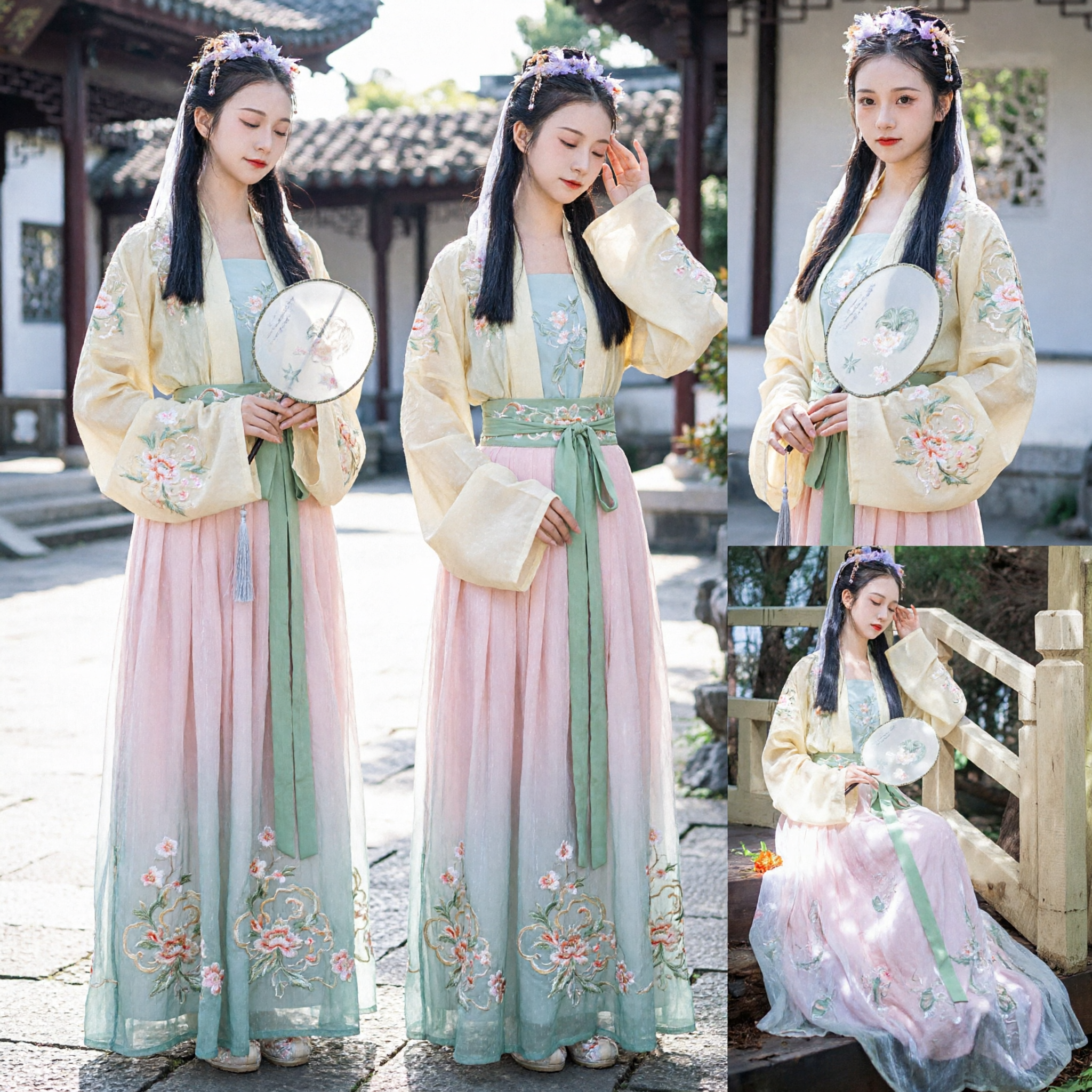 우아한 전통 중국 한푸 의상 고대 요정 드레스 당나라 공주 예복 여성 코스프레 사진 촬영 - Asian Costume