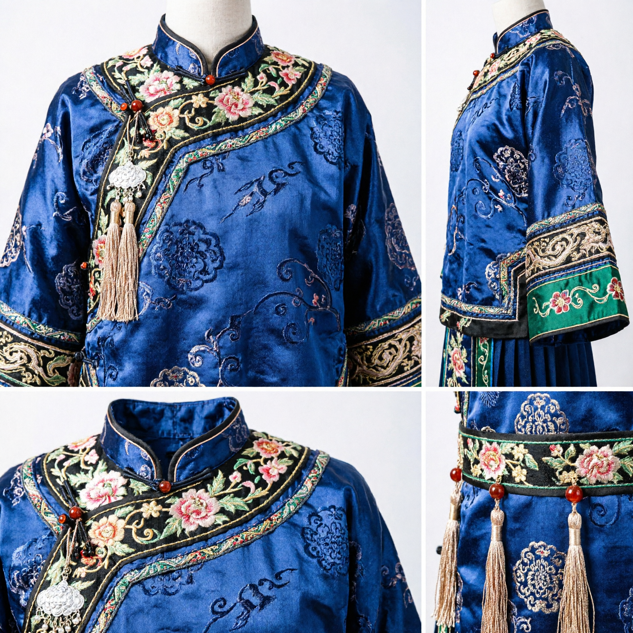 Ancien Protège-Ongle Doré Chinois avec Pierre Rouge pour Cosplay d'Impératrice de la Dynastie Qing, Accessoires Hanfu - Asian Costume