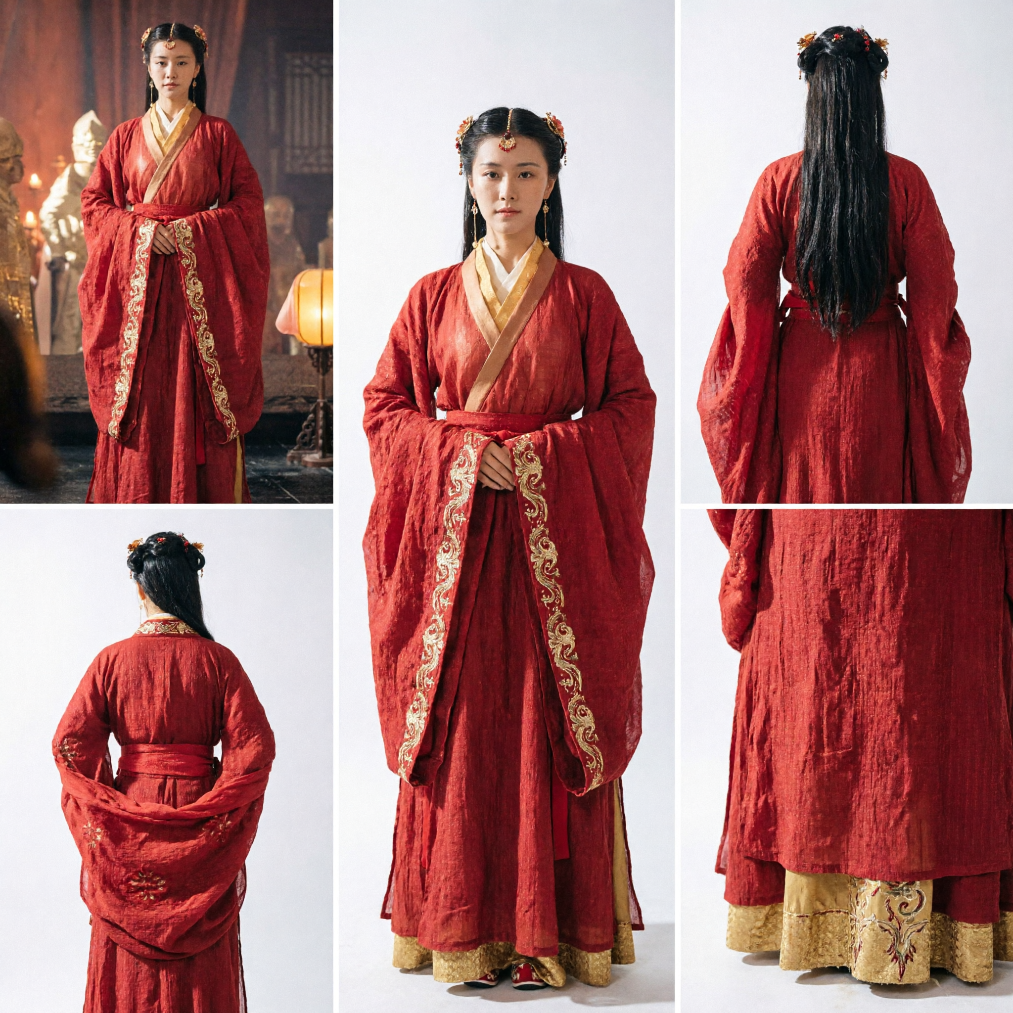 Costume Hanfu ancien chinois traditionnel rouge de princesse - Robe élégante de noble dame pour femmes - Cosplay - Asian Costume