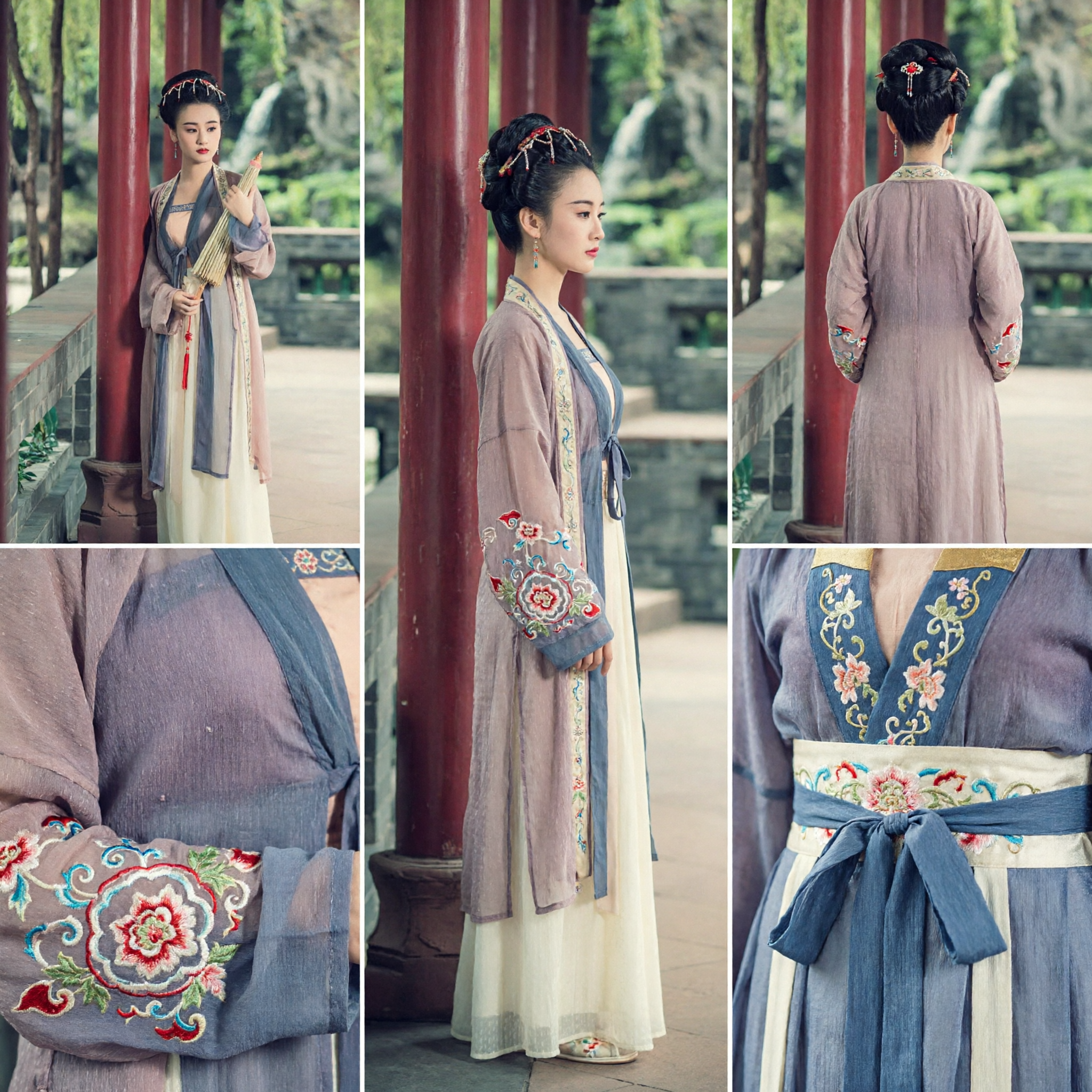 Elegantes traditionelles Hanfu-Kostüm als Prinzessinnenkleid der Tang-Dynastie für Fotografie und Auftritte - Asian Costume