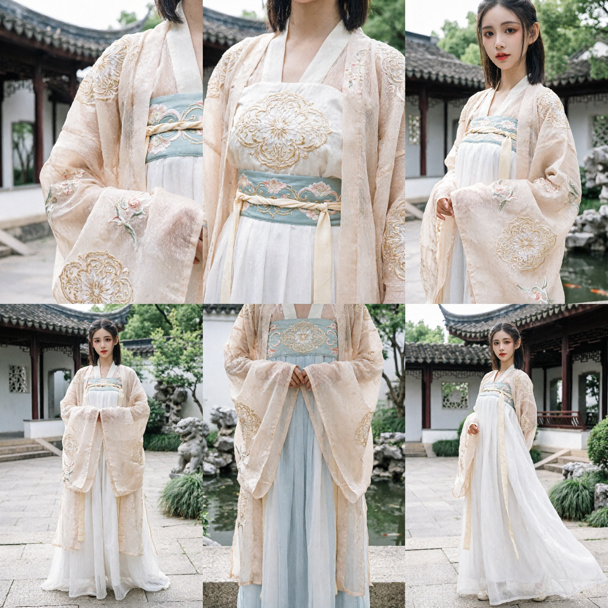 Elegant White Chinese Hanfu Tang Dynasty Fairy Dress Ancient Traditional Costume for Women Performance - Asian Costume