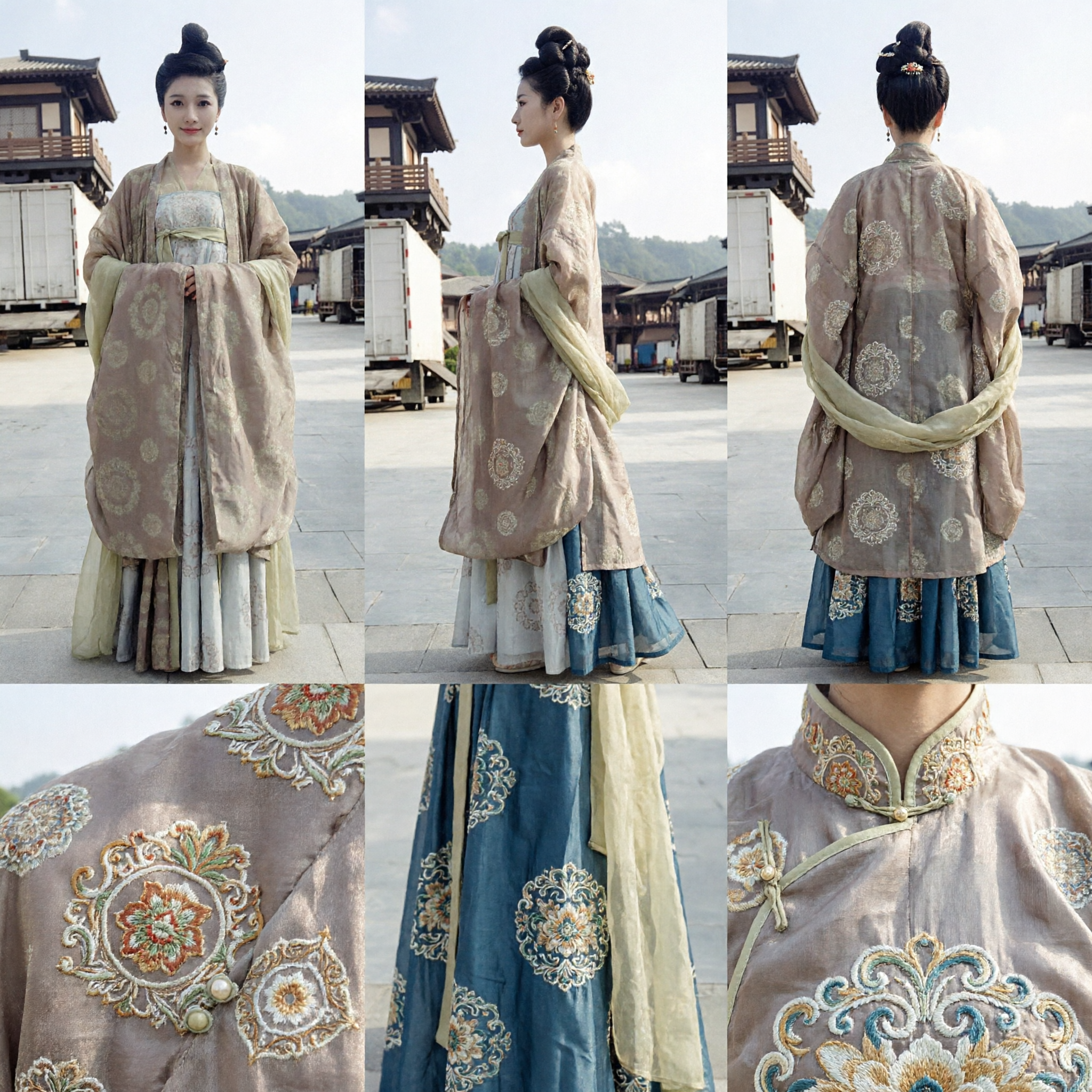 Traje Tradicional Hanfu de la Dinastía Tang China para Mujer Vestido de Dama del Palacio Antiguo para Cosplay Histórico y Representaciones - Asian Costume
