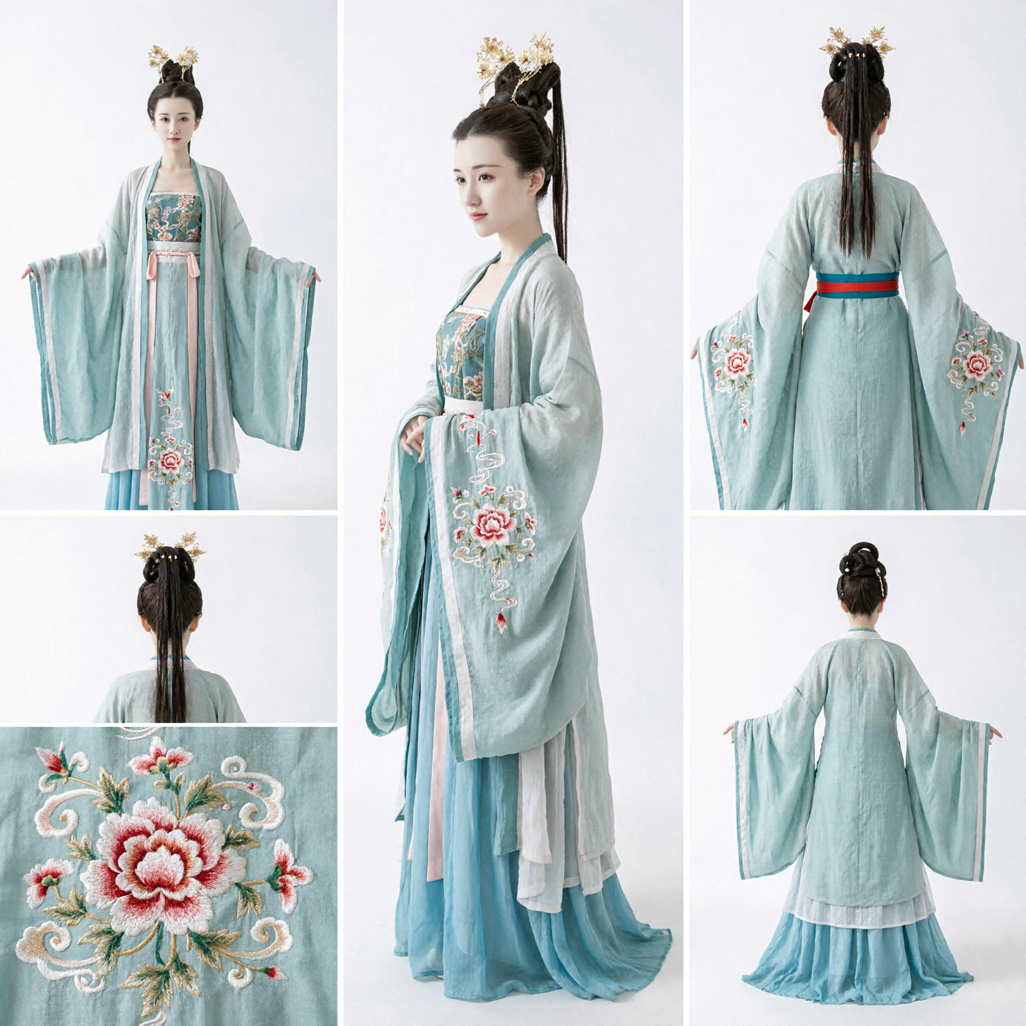 Vestido Azul Elegante Tradicional Chinês Hanfu Traje Antigo de Fada para Cosplay e Performance de Mulheres - Asian Costume