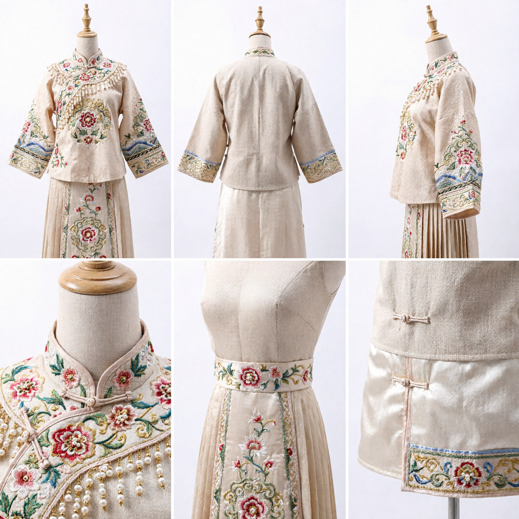 Tradycyjne chińskie akcesoria do włosów na wesele Złota Korona Feniksa Różowe Koralikowe Chwosty Zestaw Nakrycia Głowy Hanfu - Asian Costume