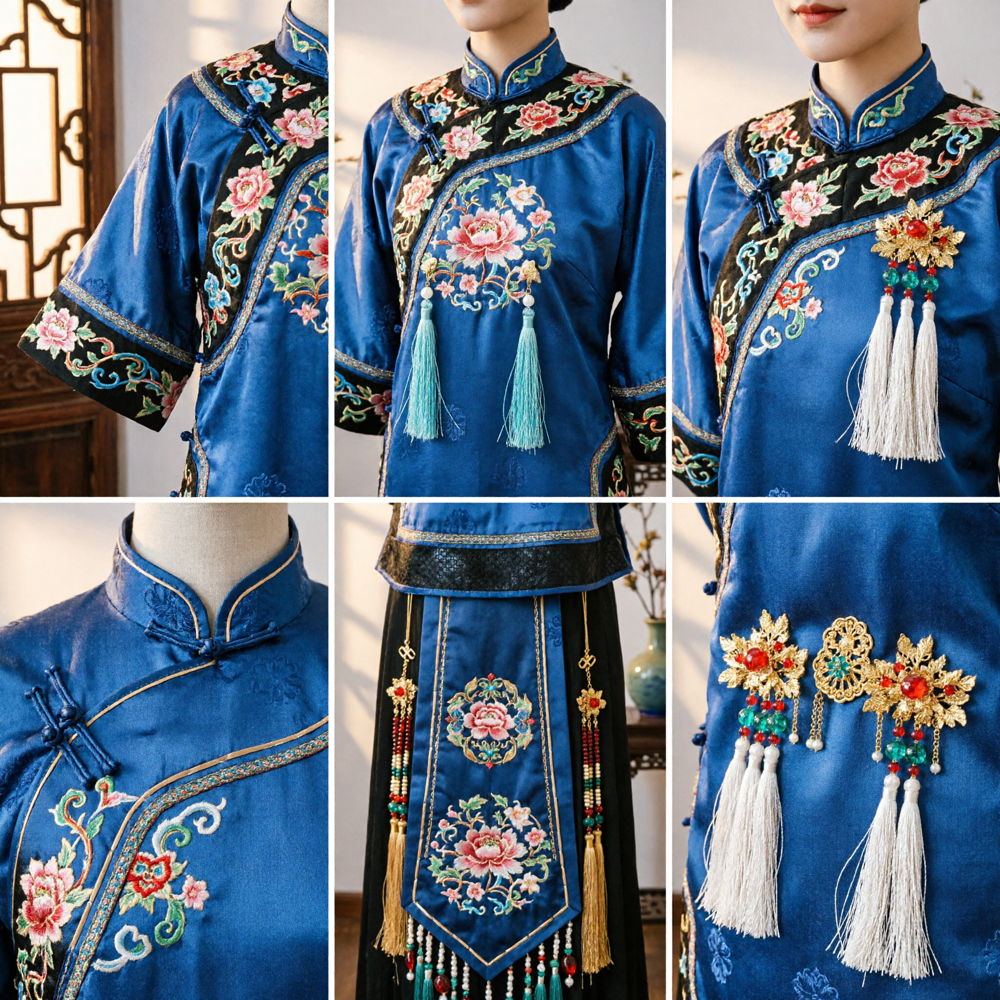 Conjunto de Joias para Cabelo de Noiva Chinesa Antiga, Coroa de Fênix Dourada, Pentes e Grampos para Casamento Tradicional Hanfu - Asian Costume