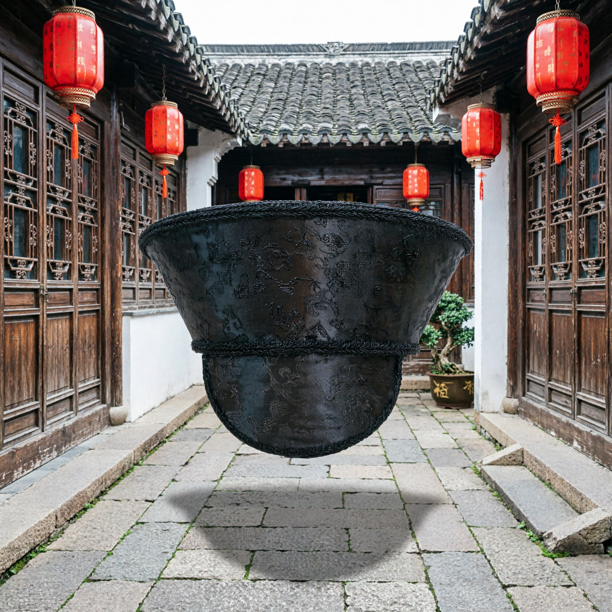 Sombrero Oficial Negro Tradicional Chino Tocado de Erudito Antiguo para Hanfu Cosplay y Actuación en Drama Histórico - Asian Costume