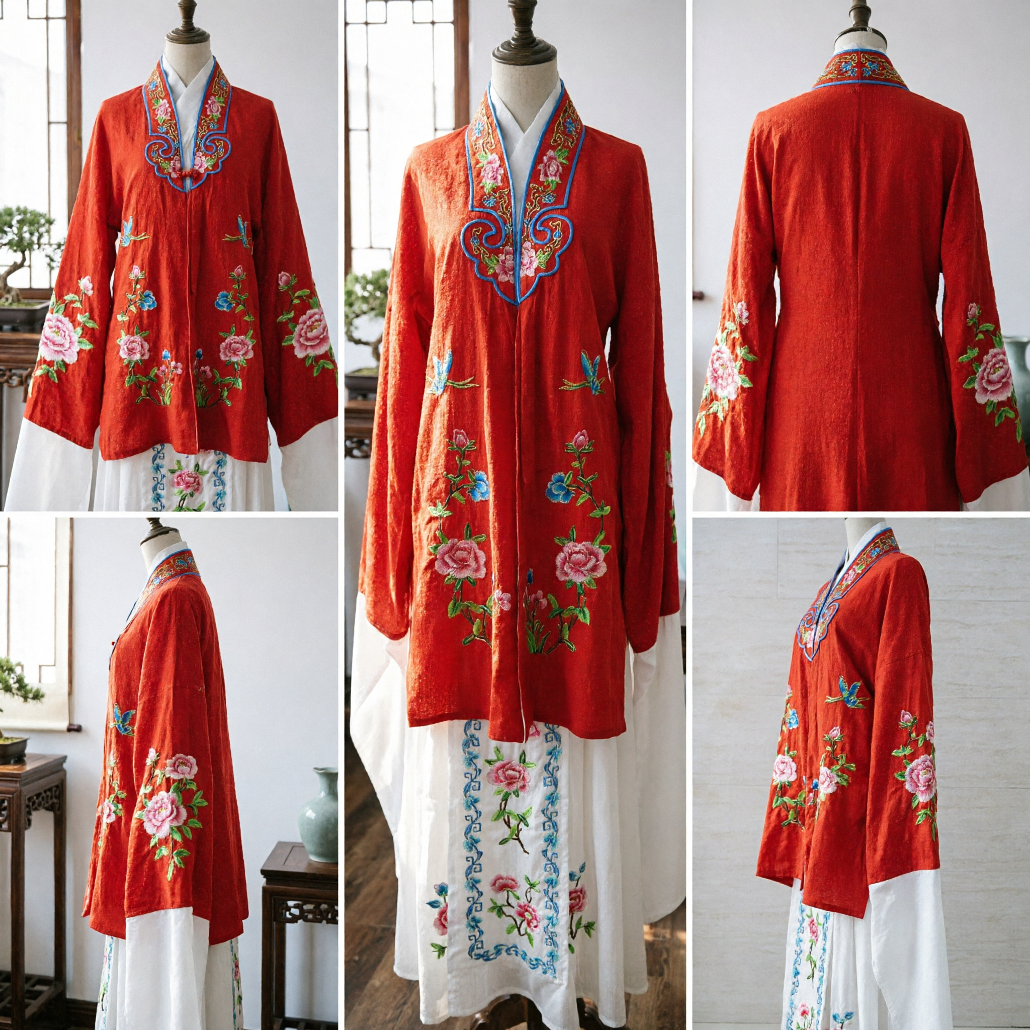 Традиционный китайский красный вышитый халат Пекинской оперы, древний сценический костюм для театра и косплея - Asian Costume