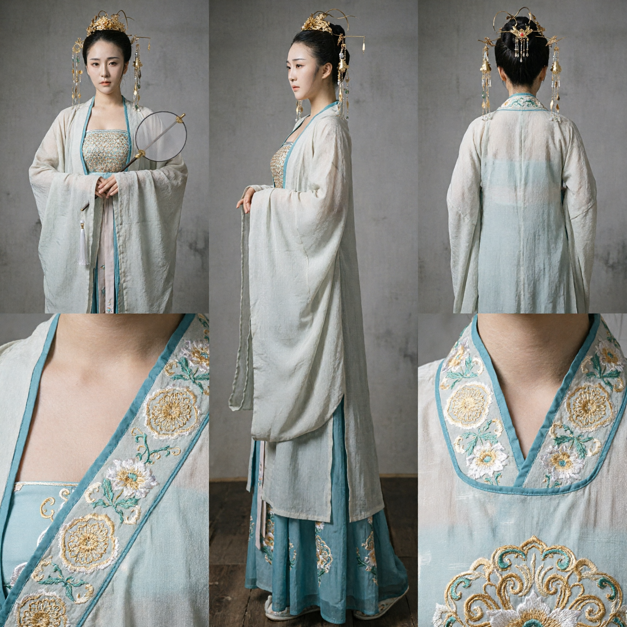 우아한 전통 중국 한푸 의상 여성 고대 당나라 공주 드레스 선녀 코스프레 의류 촬영용 - Asian Costume