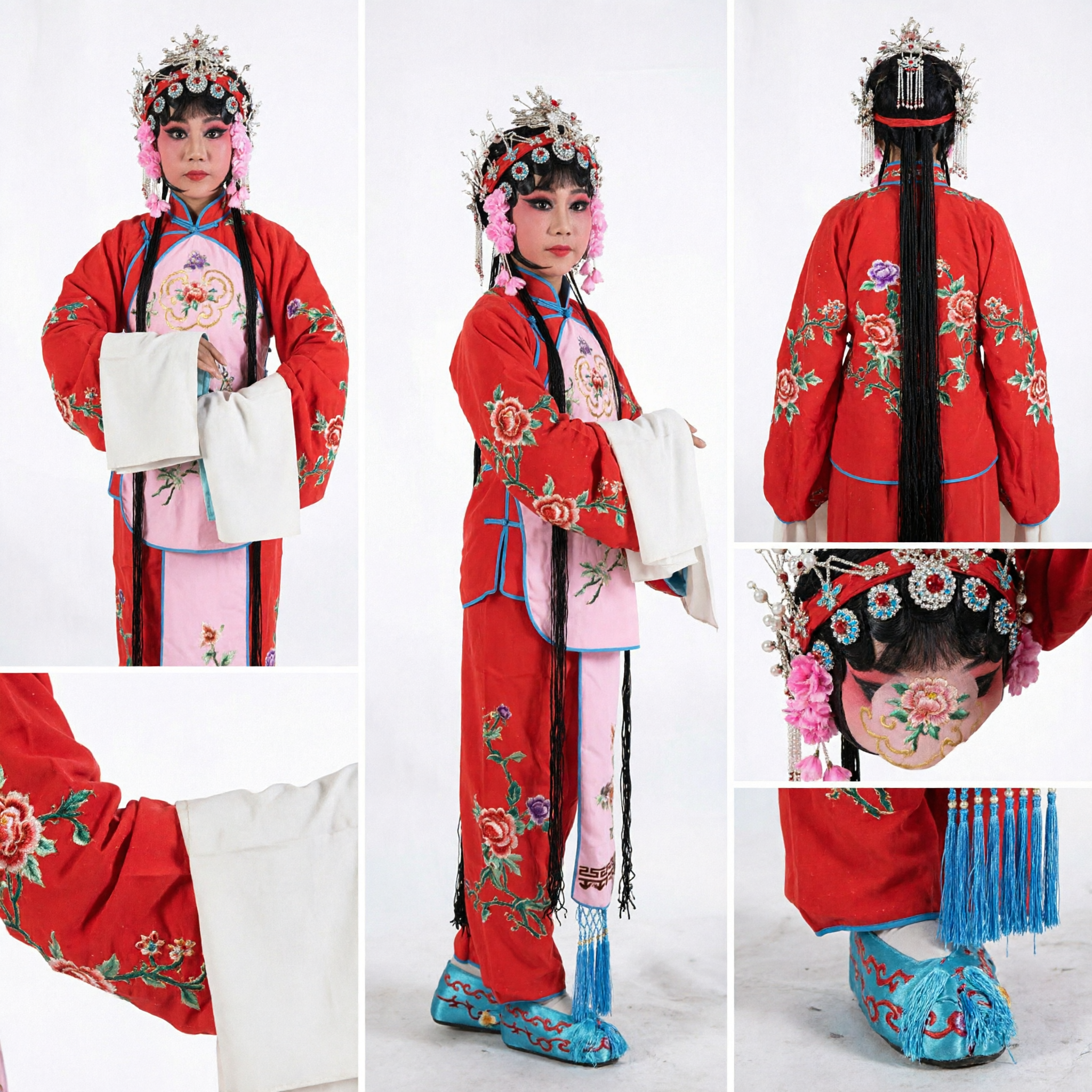 Traditionelles chinesisches Peking-Oper Kostüm für Kinder Mädchen antikes Peking-Oper Aufführungs-Verkleidungs-Outfit - Asian Costume