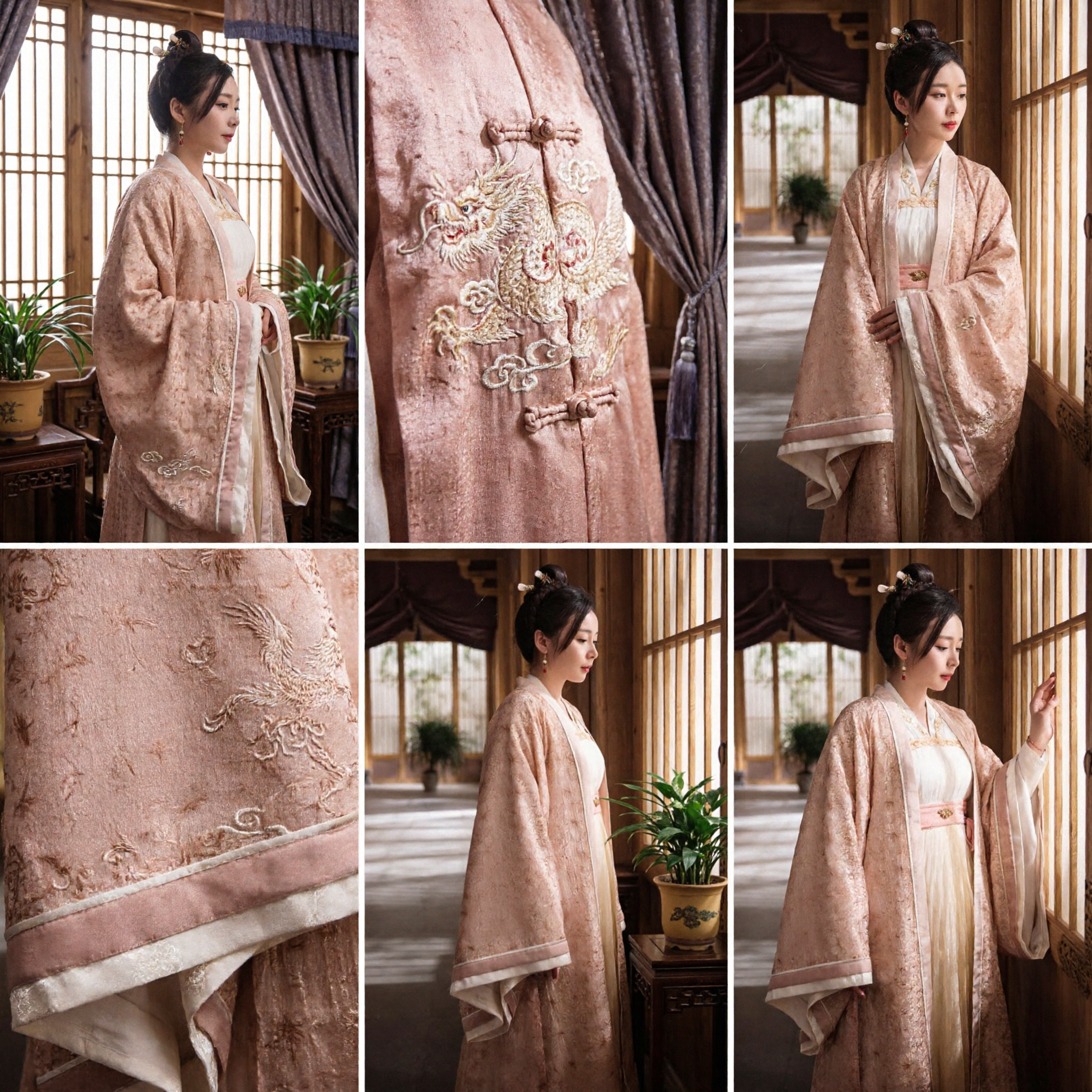 Elegante Traje Hanfu Rosa Tradicional Chino Vestido Antiguo de Princesa Hada para Mujer Cosplay y Fotografía - Asian Costume