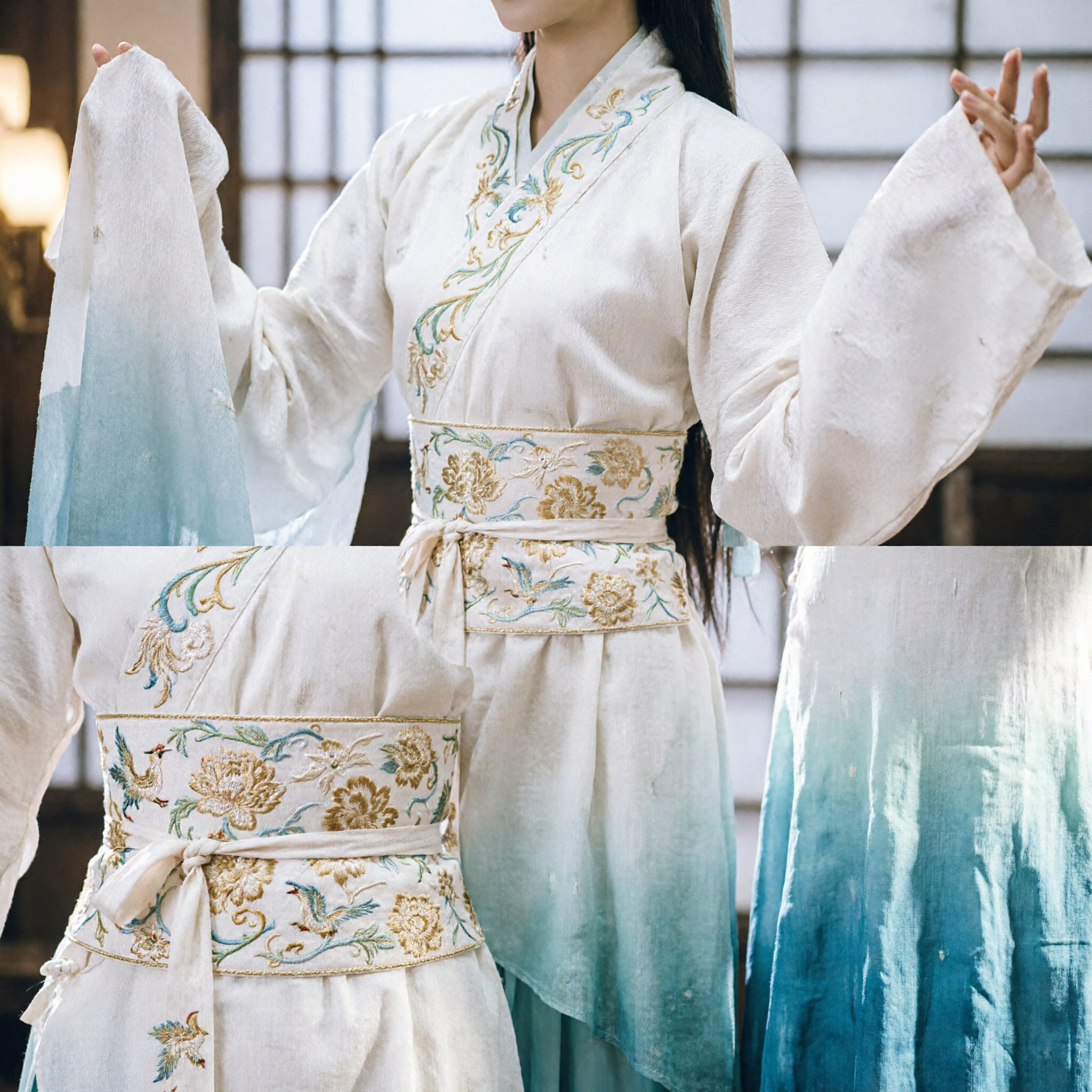 Costume Hanfu Traditionnel Chinois Élégant Robe Ancienne de Princesse pour Femmes Cosplay de Drame Historique - Asian Costume