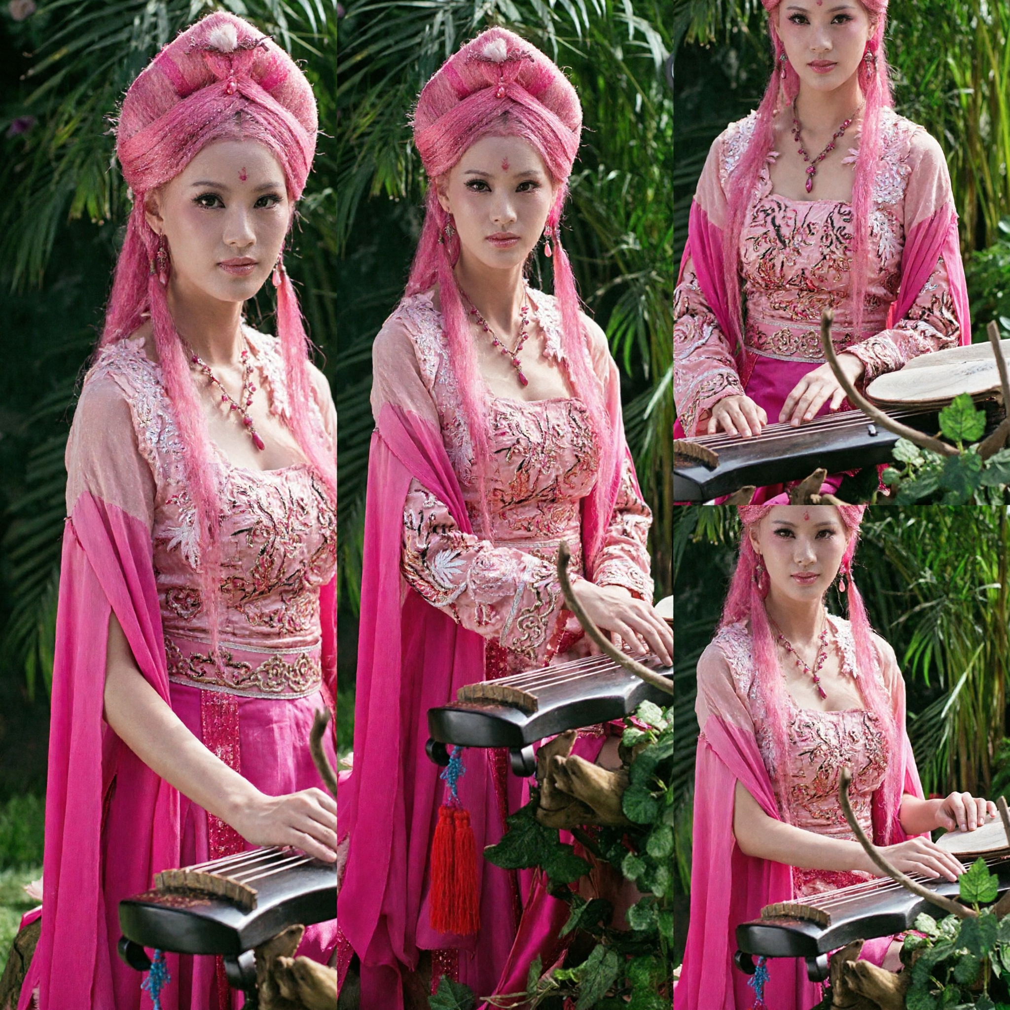 Tradycyjny starożytny chiński różowy strój wróżki/bogini Hanfu Komplet dla kobiet Cosplay występ - Asian Costume