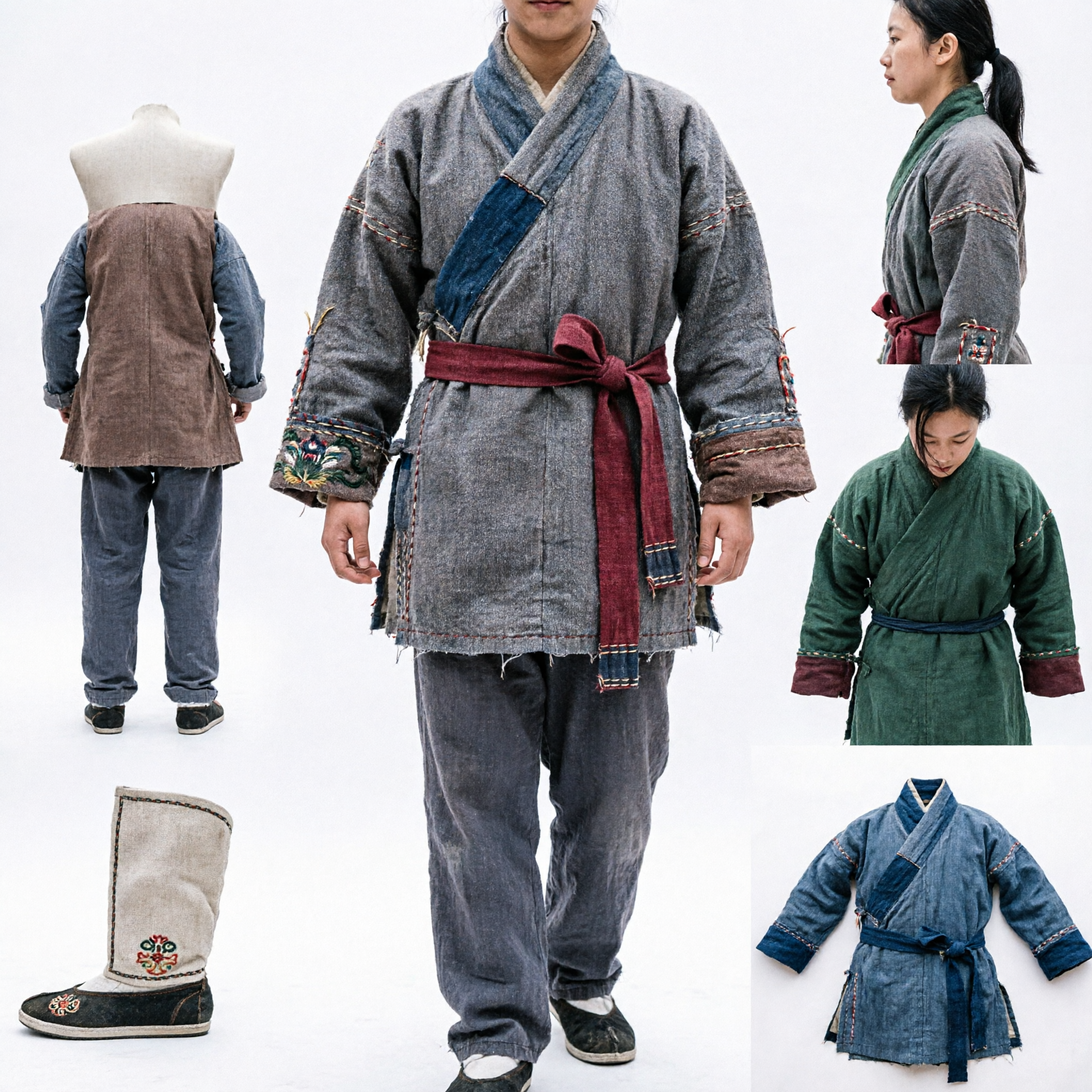 子供用 古代中国 漢服 衣装 伝統歴史衣装 キッズ パフォーマンス コスプレ 撮影 一式 - Asian Costume