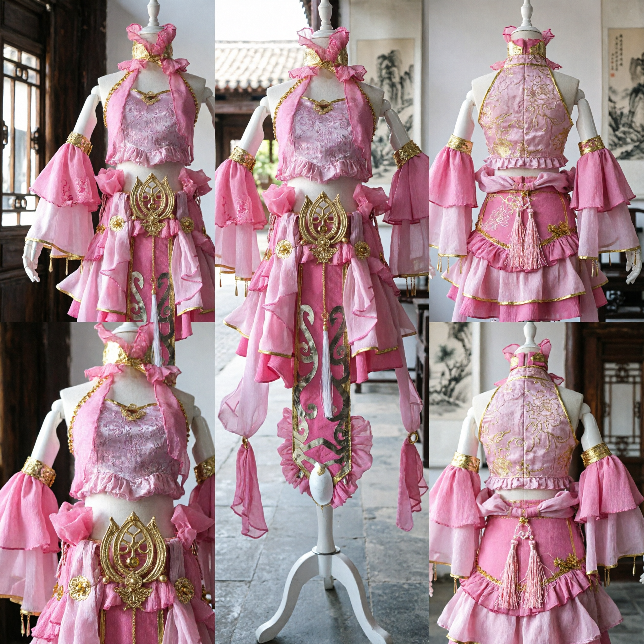 Costume Hanfu da Fata Dea Rosa Tradizionale Cinese Abito da Principessa Antico per Donne Spettacolo di Danza Cosplay - Asian Costume