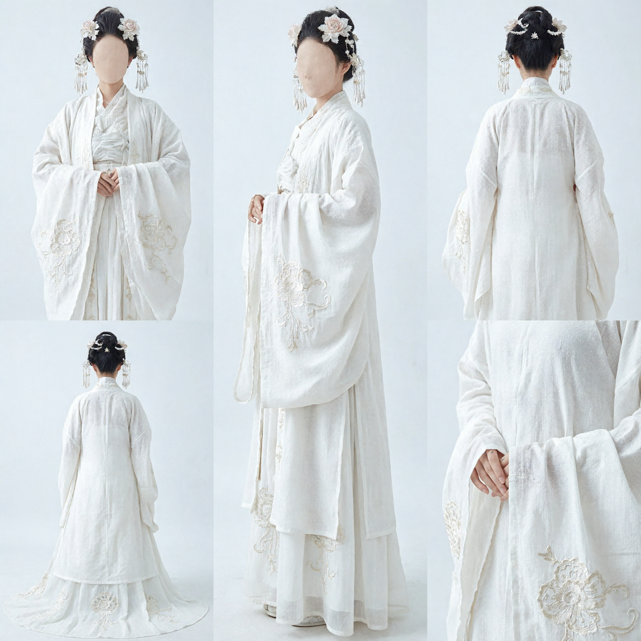 Elegantes weißes chinesisches Hanfu Traditionelles Kostüm Antikes Feenkleid für Frauen Hochzeitsfotografie Cosplay - Asian Costume