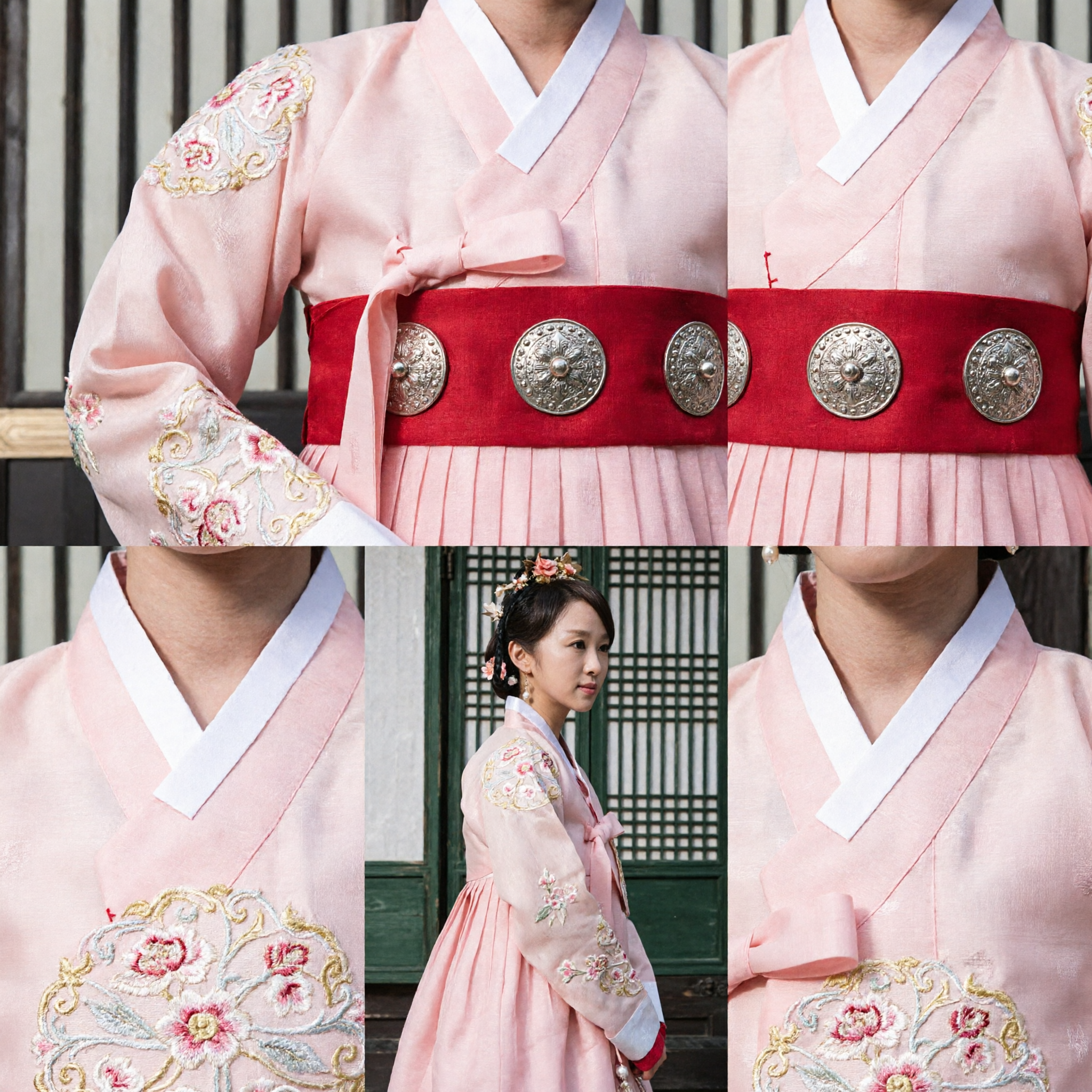 伝統的中国漢服 ピンク刺繍ローブ 古代貴婦人衣装 女性用歴史ドラマコスプレ - Asian Costume