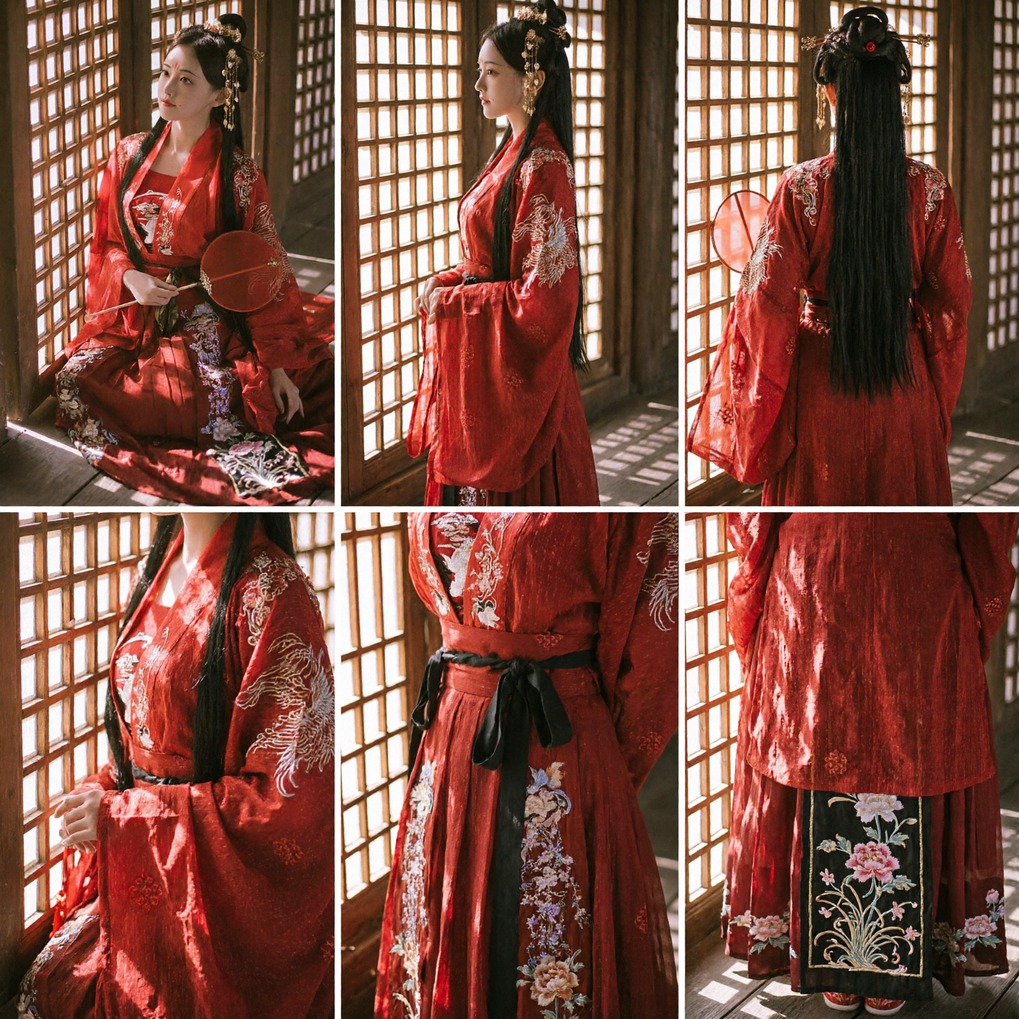 Élégant costume traditionnel chinois Hanfu Rouge Robe de princesse du palais ancien pour femmes Cérémonie de mariage - Asian Costume