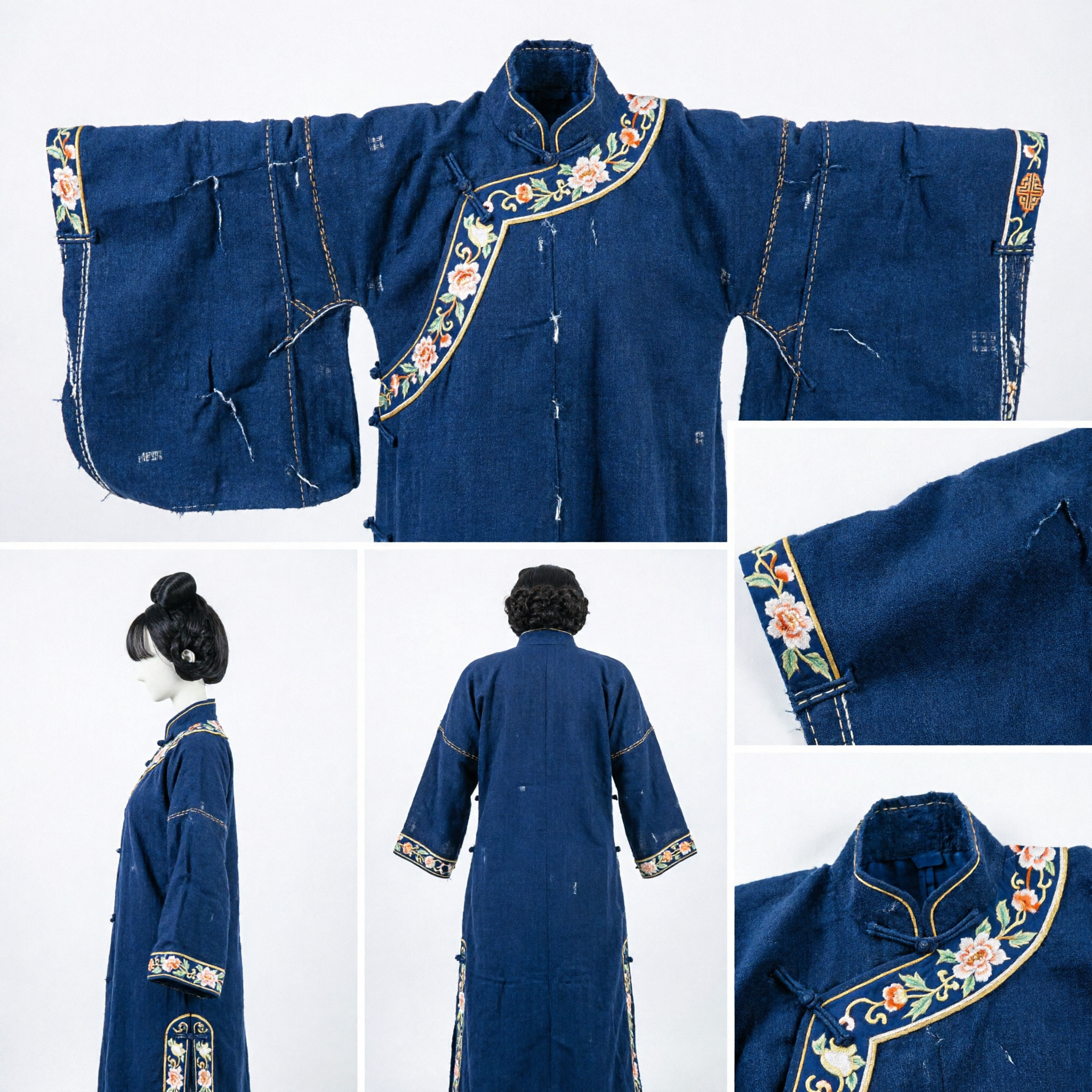 Tradycyjna peruka w starożytnym stylu, czarne włosy, pasemko włosów Hanfu dla kobiet, cosplay i występ sceniczny - Asian Costume