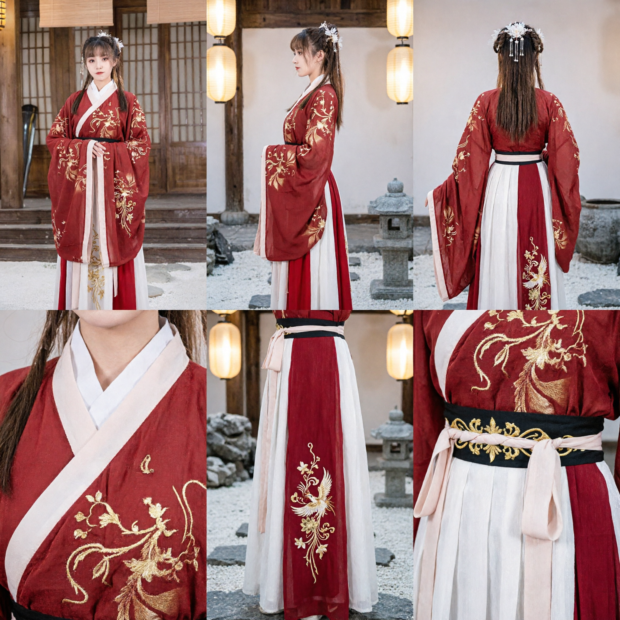 Frauen Rotes Traditionelles chinesisches Hanfu Antikes besticktes Kostüm Feenkleid für Cosplay und Feste - Asian Costume