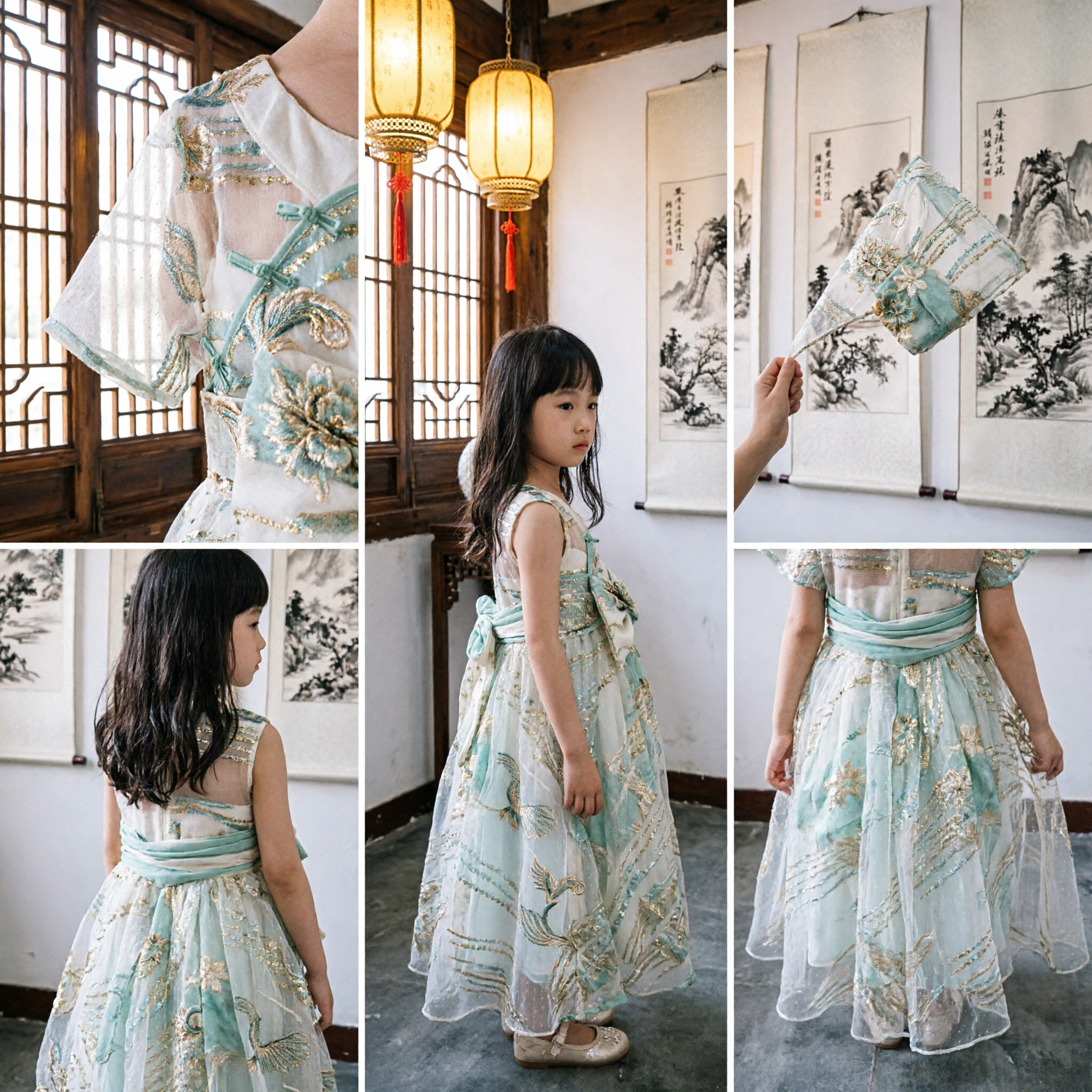 Vestido Tradicional Hanfu Chino para Niñas, Elegante Disfraz de Princesa de Chiffón para Fiesta de Verano - Asian Costume