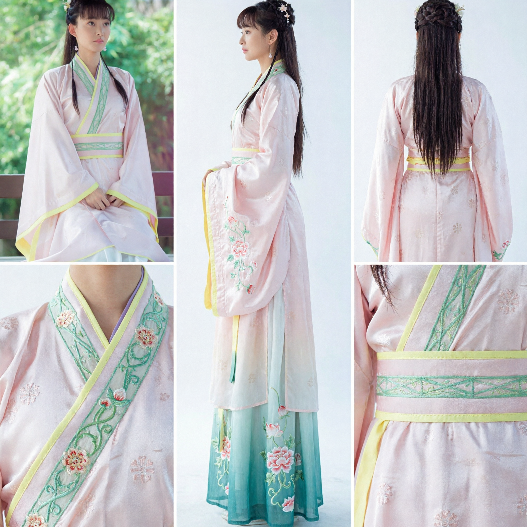 Elegantes rosa chinesisches Hanfu traditionelles Kostüm für Frauen antikes Prinzessinnenkleid für Cosplay und historisches Drama Fotografie - Asian Costume