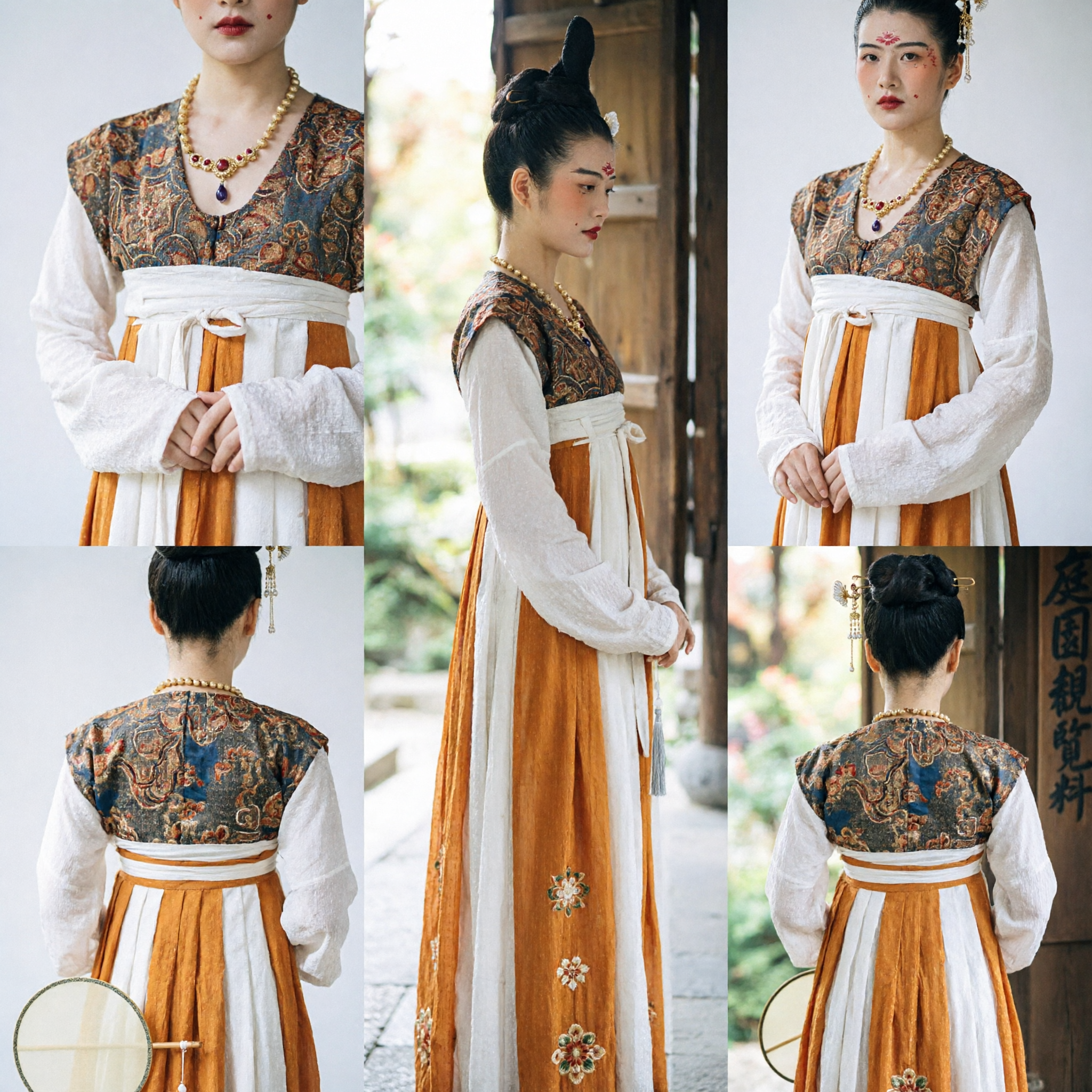 Ensemble de costume traditionnel chinois Hanfu Qixiong Ruqun de la dynastie Tang élégant pour femmes, cosplay historique et photographie - Asian Costume