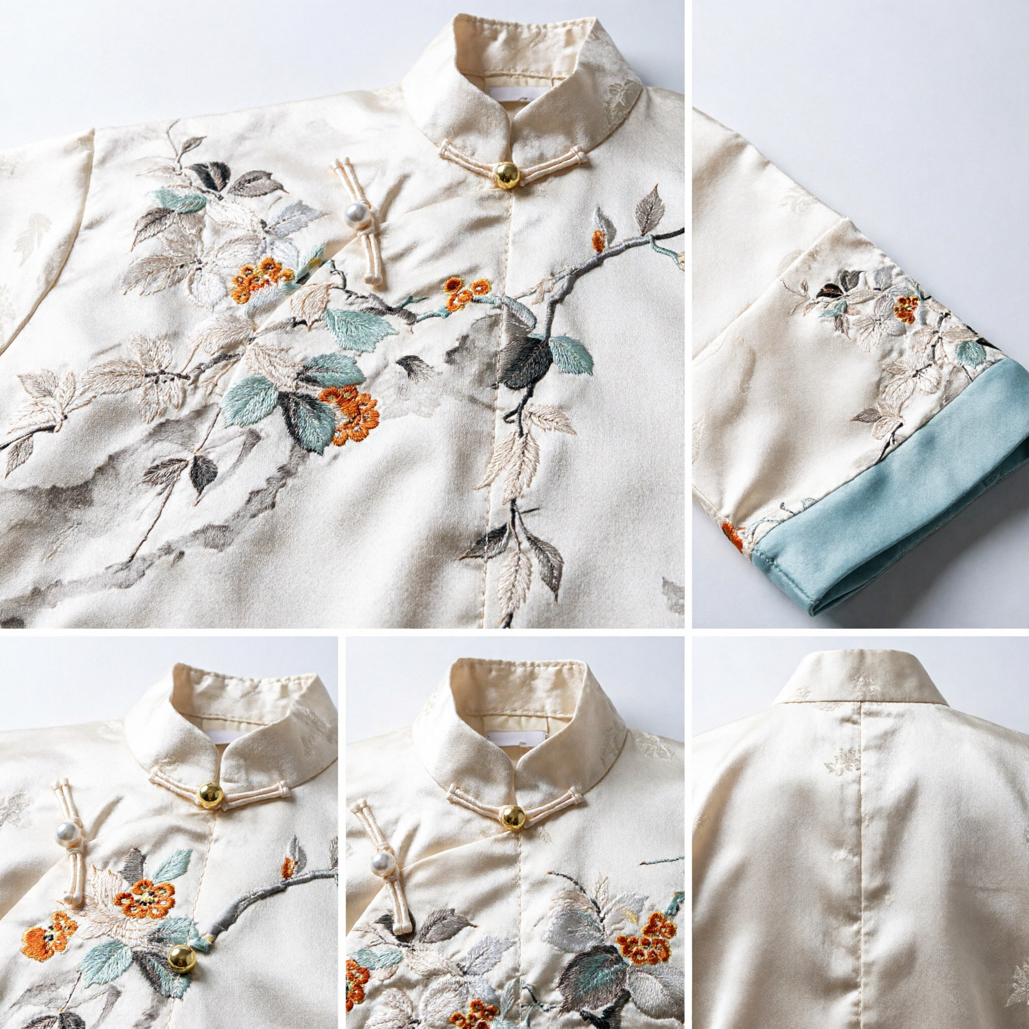 Faja Tradicional China Clásica para Hanfu Patrón Floral de Lavado de Tinta Accesorio de Seda para Mujer - Asian Costume