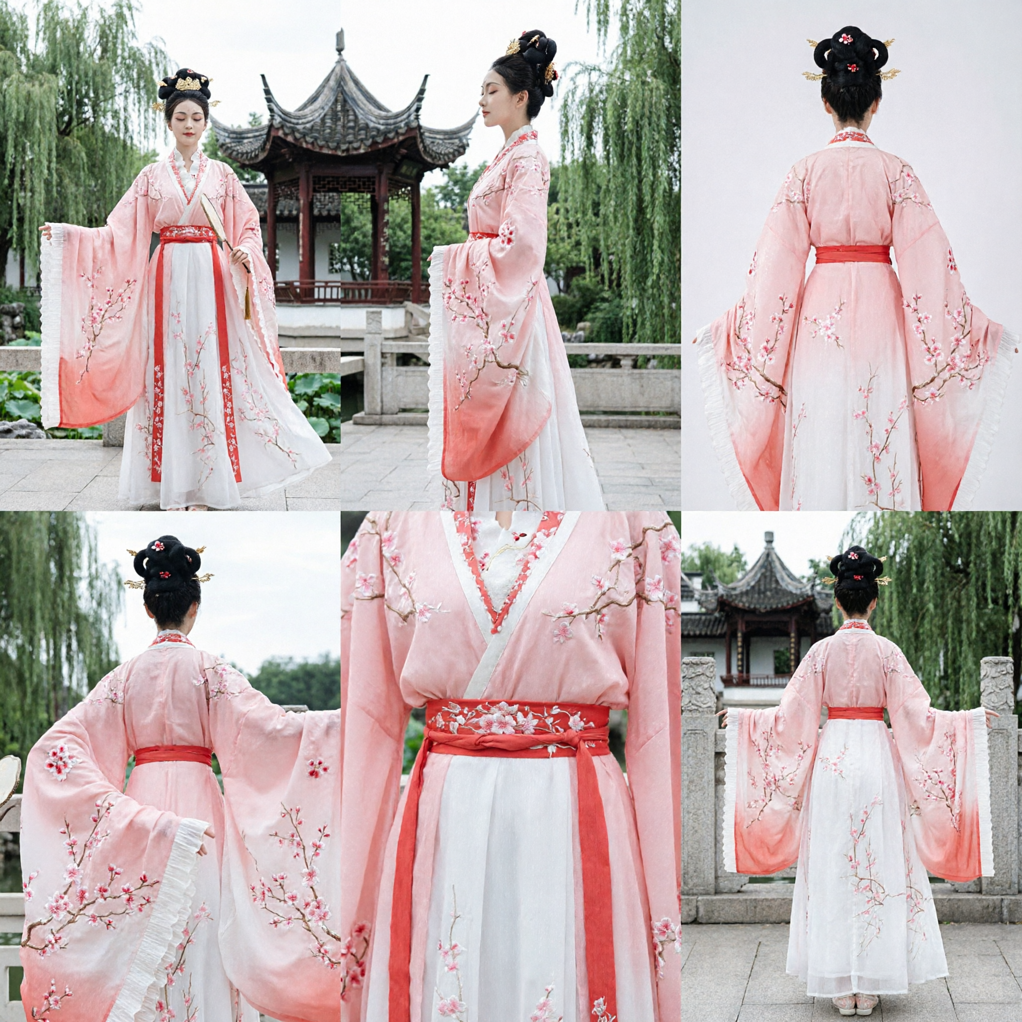Costume Hanfu Chinois Traditionnel, Robe de Fée Rose Brodée, Costume de Princesse Ancien pour Femmes, Cosplay Historique et Spectacle - Asian Costume