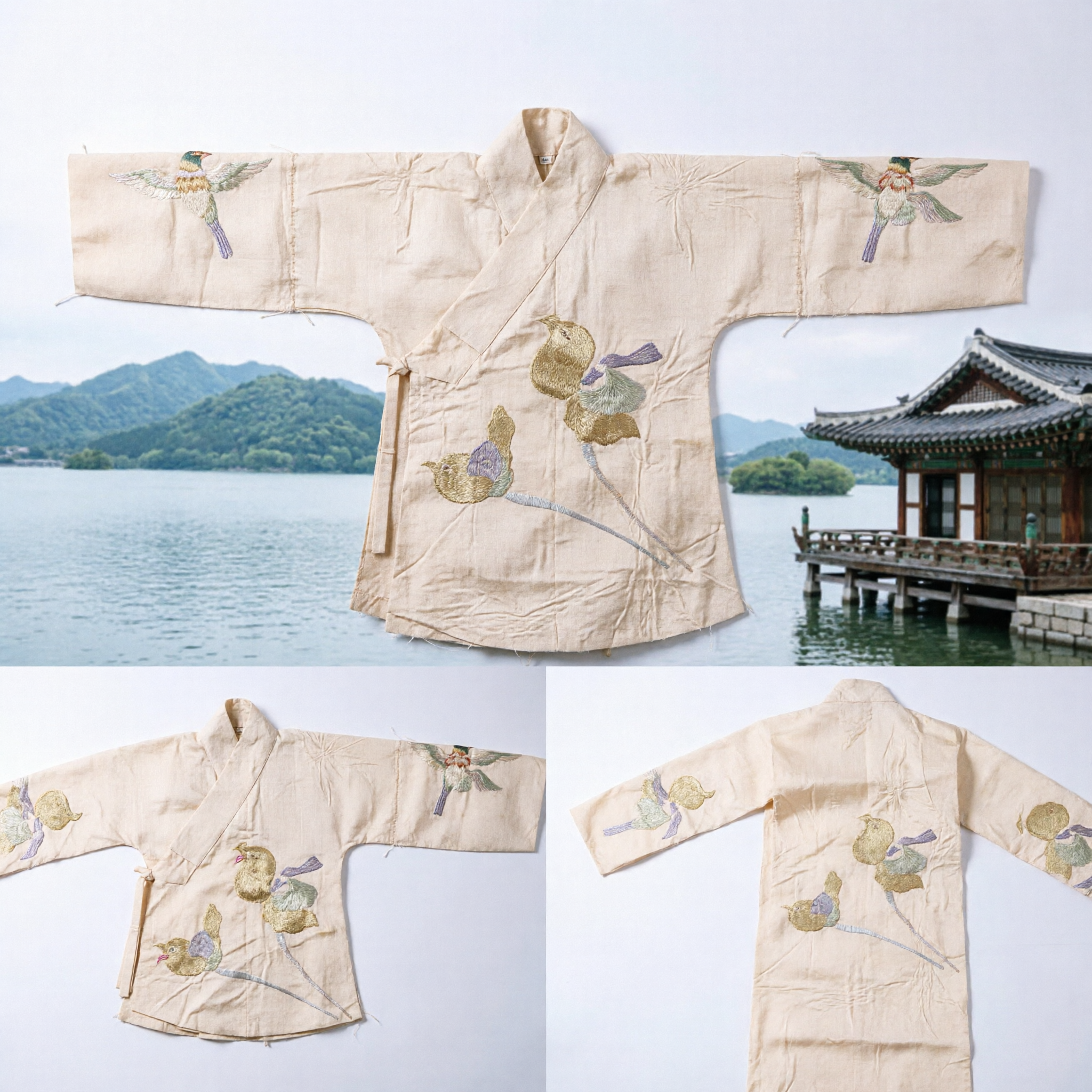 Eleganter traditioneller chinesischer handbemalter Seiden-Pibo-Schal, antikes Hanfu-Accessoire für Damen-Cosplay - Asian Costume