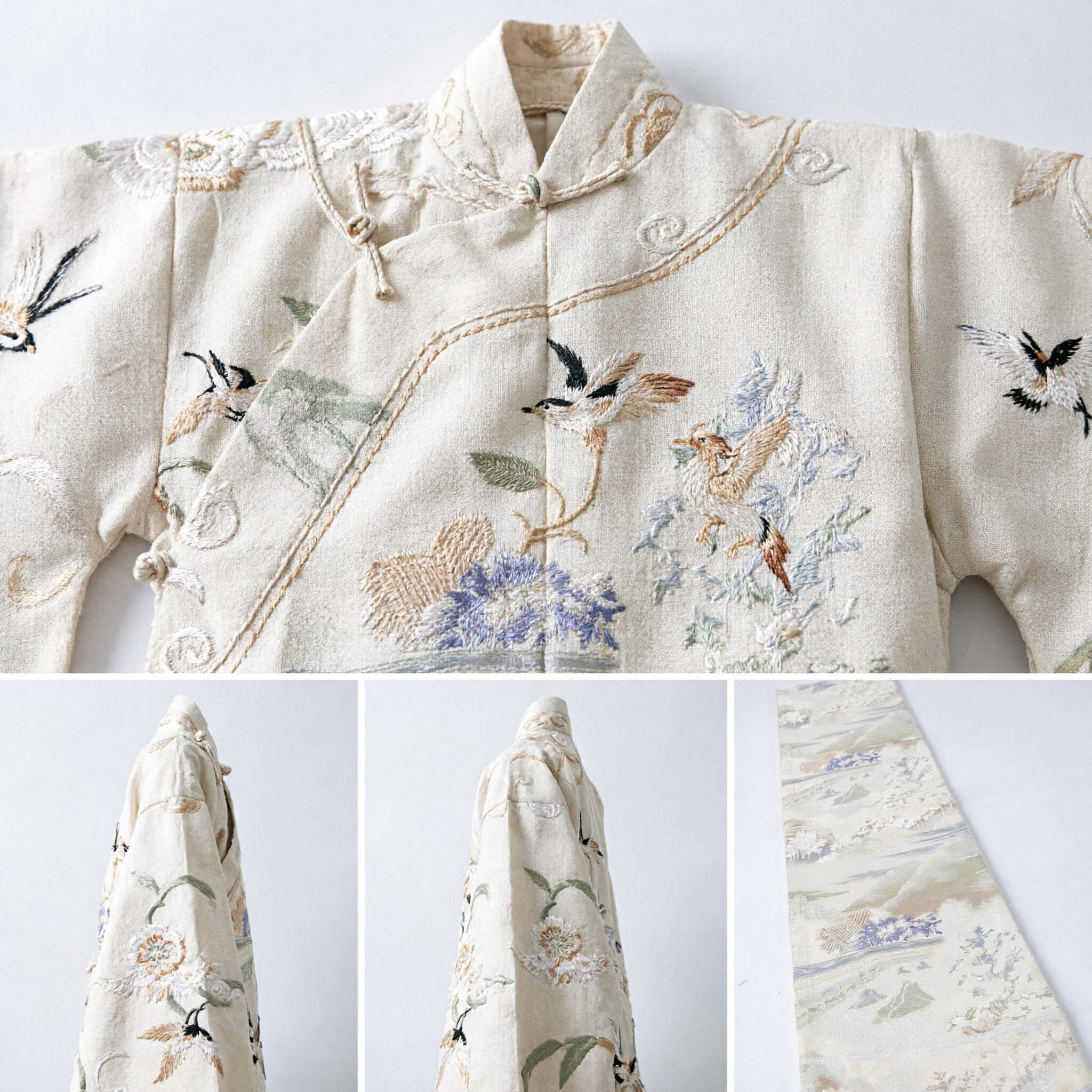 Classical Chinese Landscape Silk Brocade Fabric Roll for Hanfu Traditional Costume DIY Material Cloth - Asian Costume