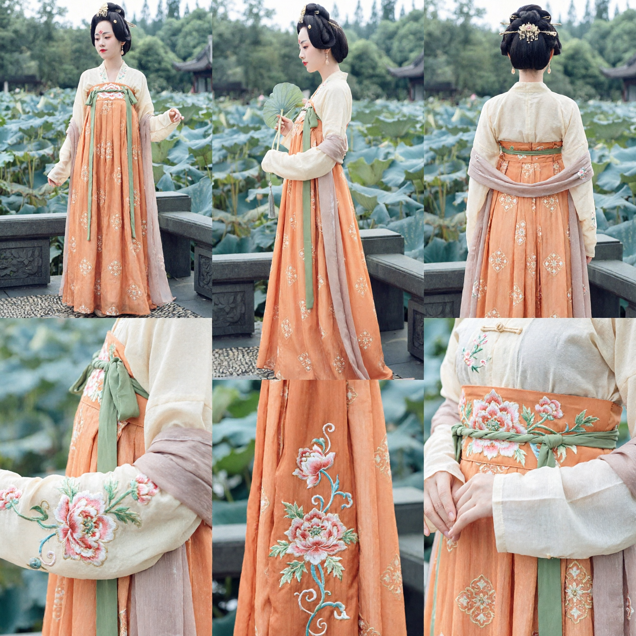 Tradycyjny chiński strój kobiet z dynastii Tang Hanfu, wysoki stan Ruqun, kostium historyczny do fotografii i cosplayu - Asian Costume