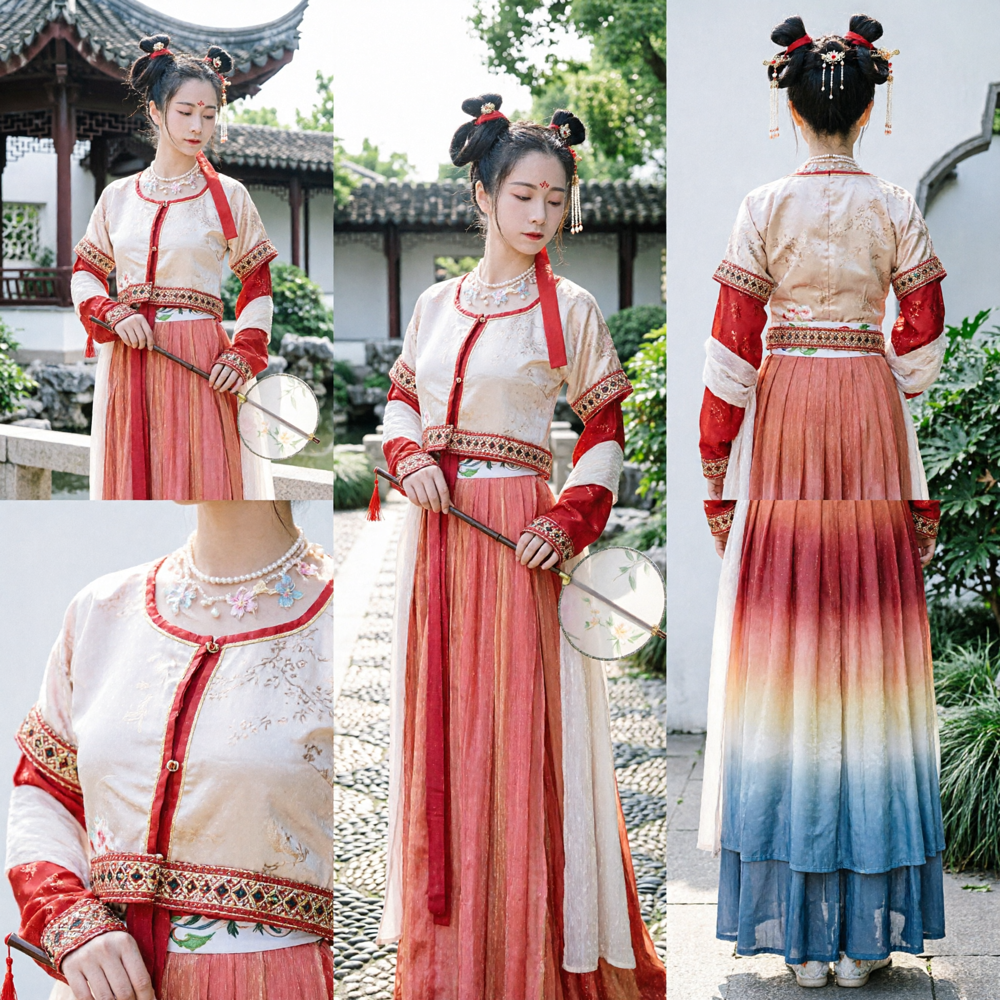중국 전통 한푸 의상 고대 공주 드레스 여성용 송나라 스타일 사진 촬영 코스프레 공연 복장 - Asian Costume