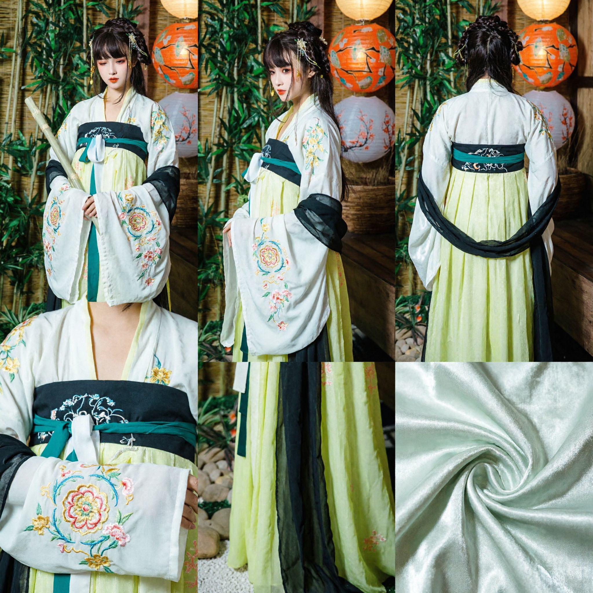 전통 중국 한푸 고대 시녀 의상 여성 역사 코스플레이 드레스 공연 및 파티 - Asian Costume