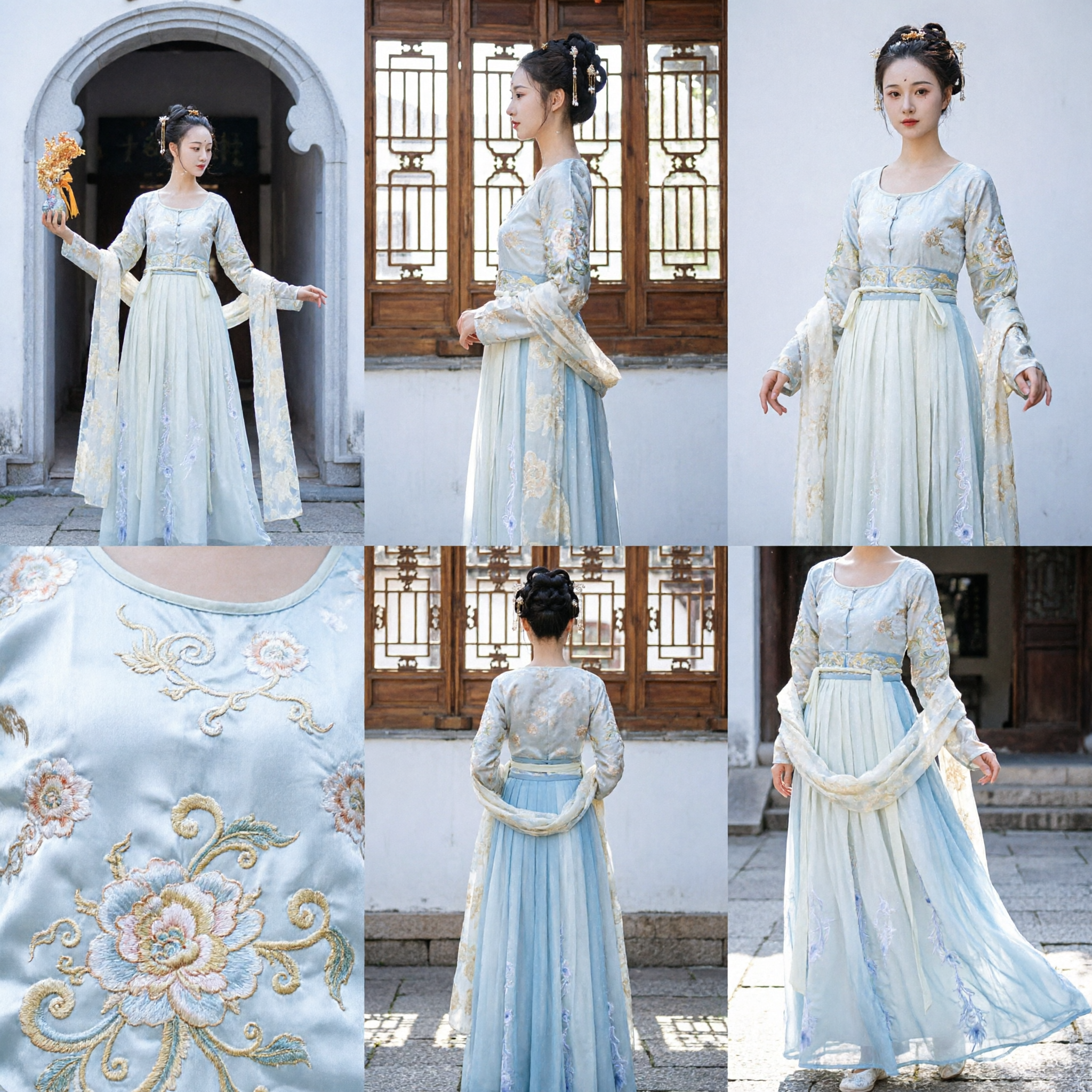 Tradycyjna chińska suknia Hanfu, starożytny historyczny strój wróżki, elegancka długa rękaw Ruqun dla kobiet - Asian Costume