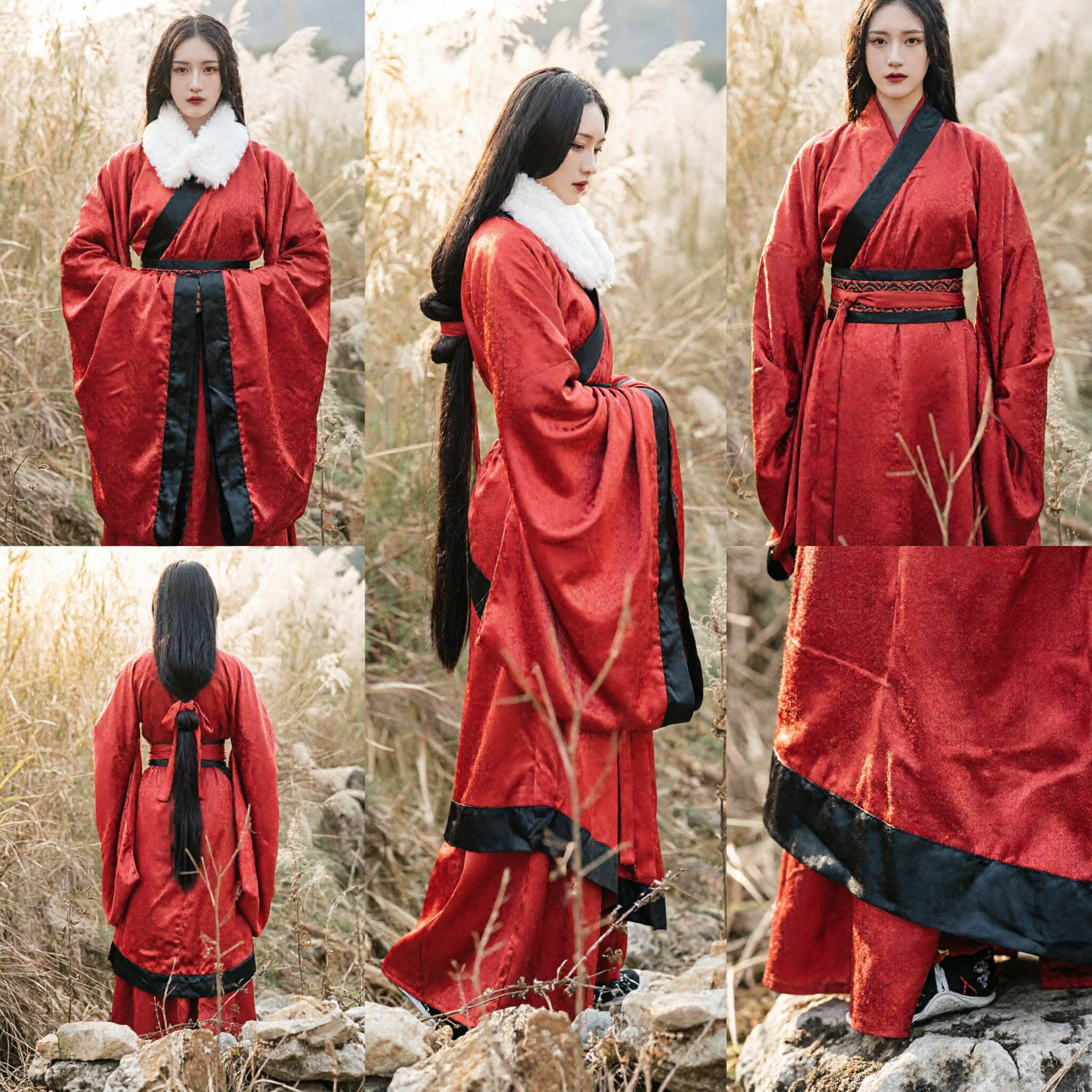 Traje Tradicional Chino Hanfu Túnica Roja Traje Antiguo para Mujeres Ropa para Cosplay de Emperatriz de la Dinastía Han - Asian Costume