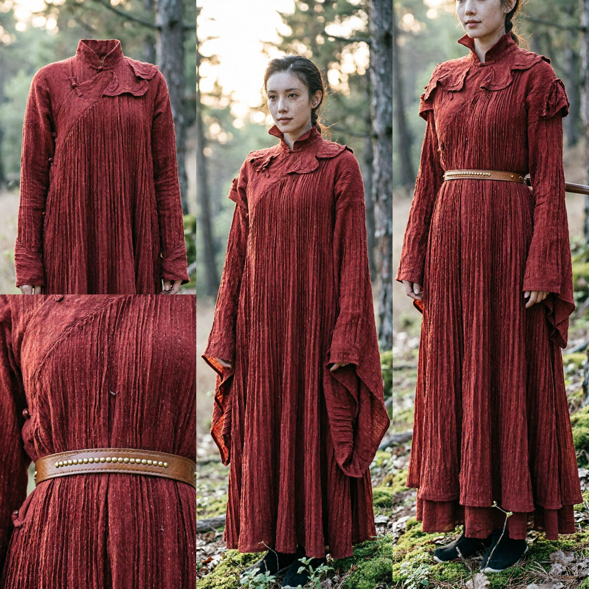 Traditionele Chinese Wuxia Kostuum Vrouwen Rood Oud Ridder Zwaardvechter Hanfu Jurk voor Cosplay Optreden - Asian Costume