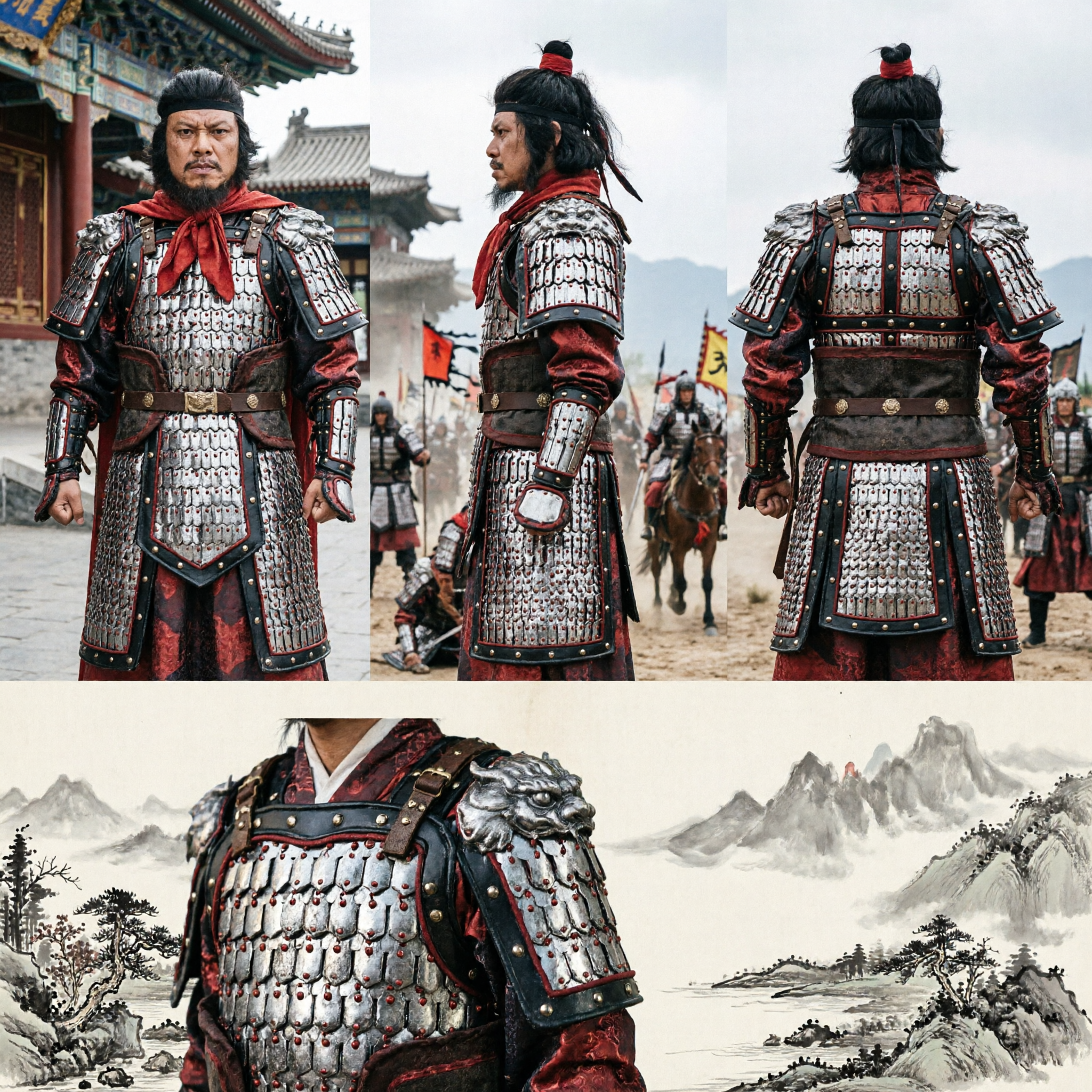 Costume de Cosplay Traditionnel Chinois du Roi Singe Sun Wukong - Armure de Guerrier pour Hommes pour Spectacles sur Scène et Halloween - Asian Costume