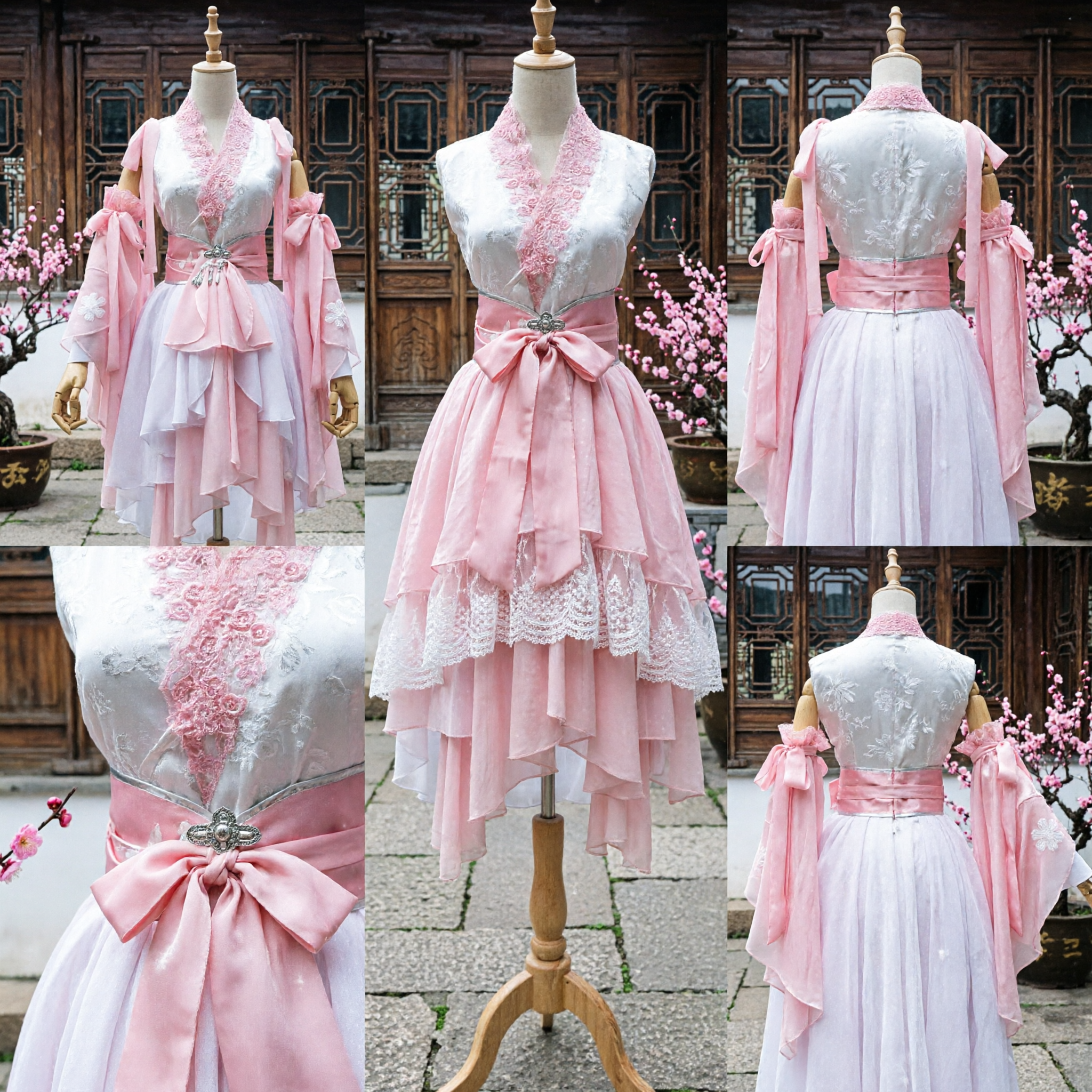 Elegante Abito Rosa da Fata Principessa Antica Hanfu Cinese Tradizionale, Set Costume per Cosplay e Performance Femminile - Asian Costume